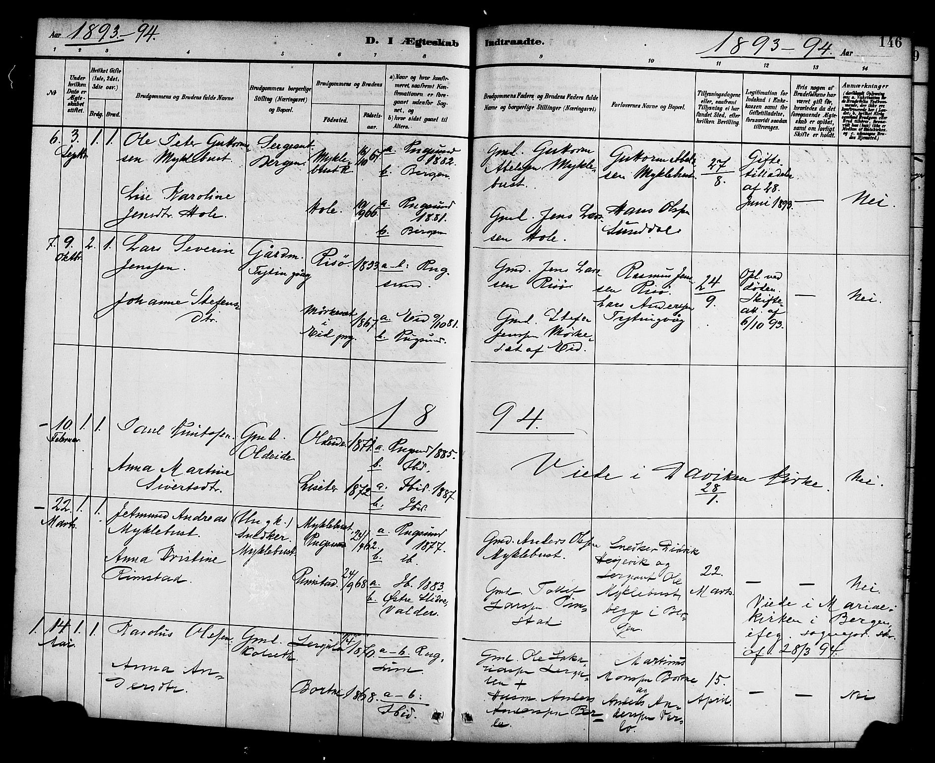 Davik sokneprestembete, SAB/A-79701/H/Haa/Haad/L0001: Parish register (official) no. D 1, 1882-1900, p. 146