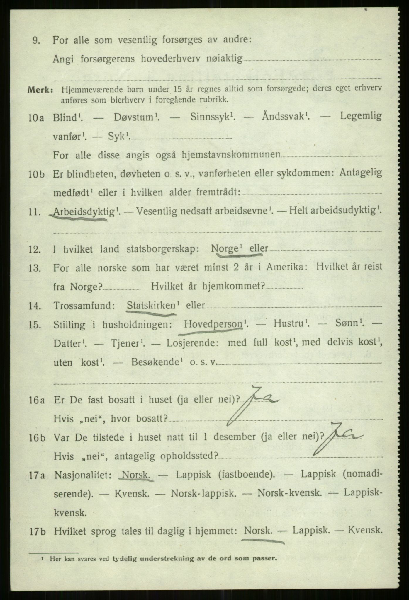 SATØ, 1920 census for Tromsøysund, 1920, p. 14197