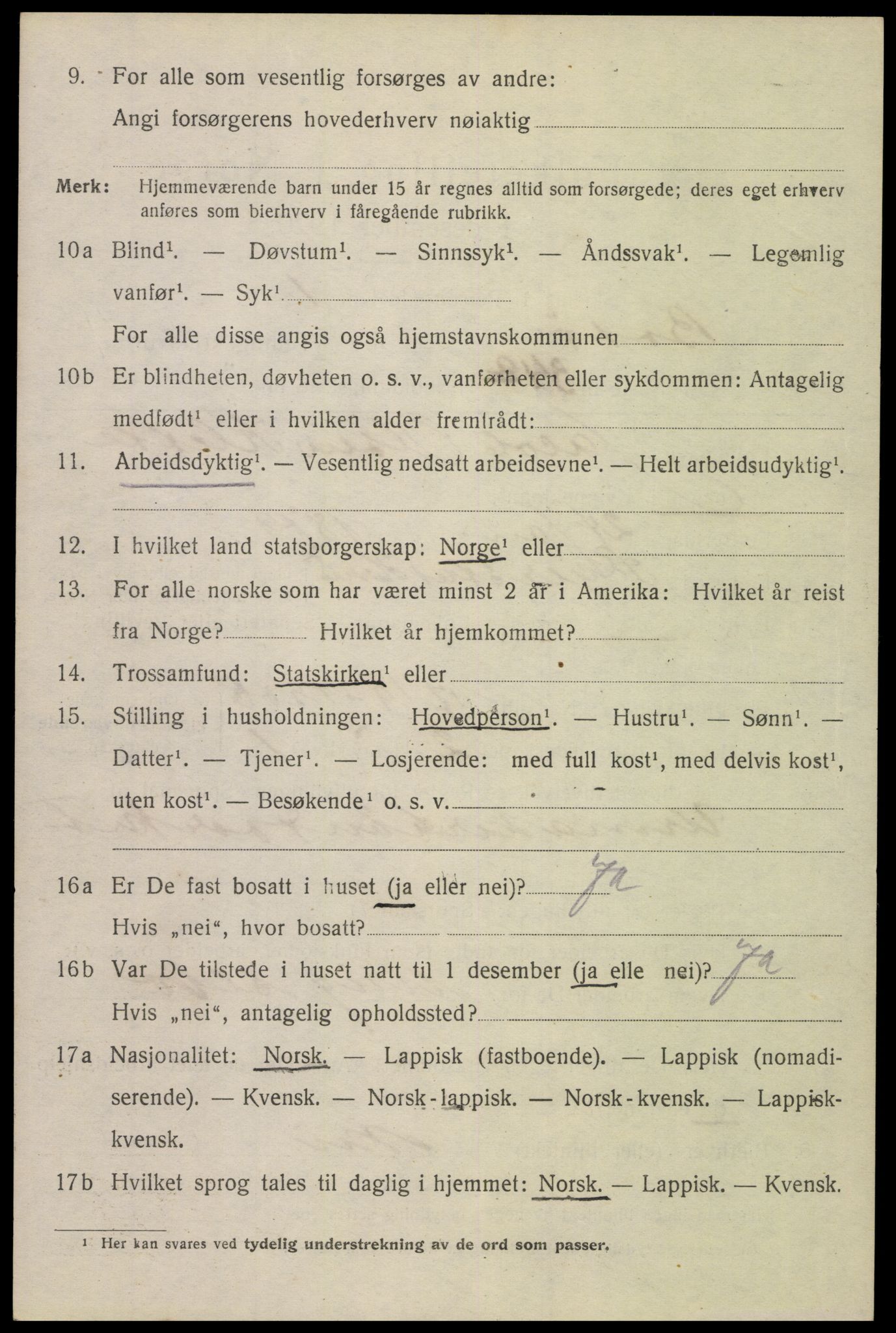 SAT, 1920 census for Bodø, 1920, p. 7932