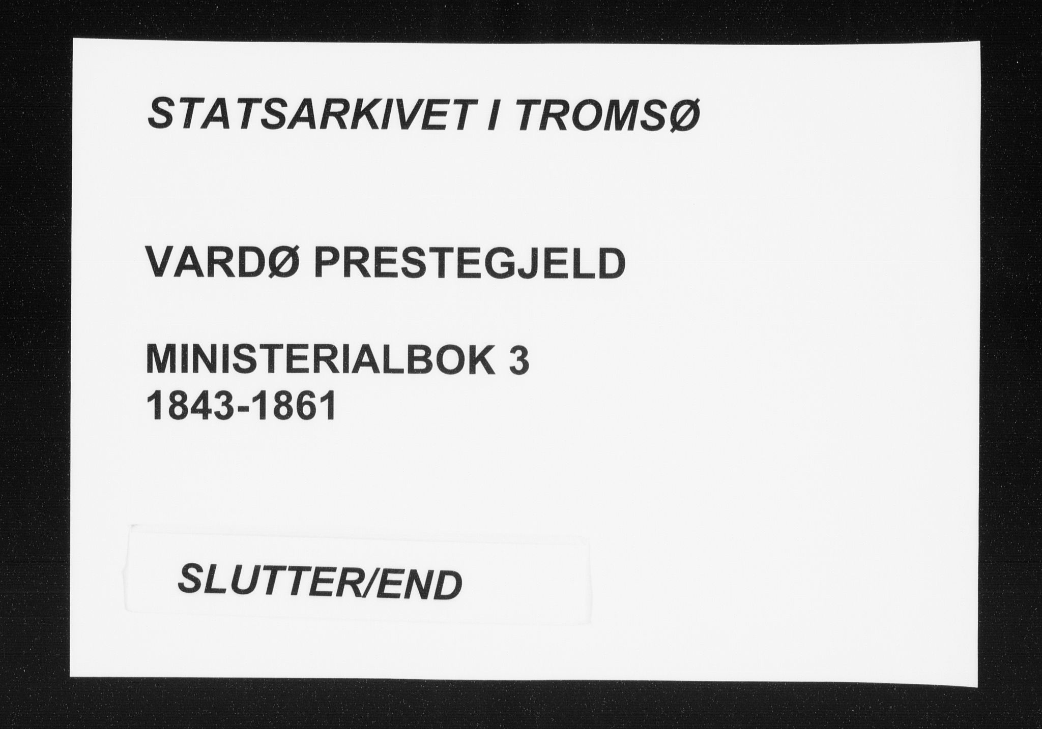 Vardø sokneprestkontor, AV/SATØ-S-1332/H/Ha/L0003kirke: Parish register (official) no. 3, 1843-1861