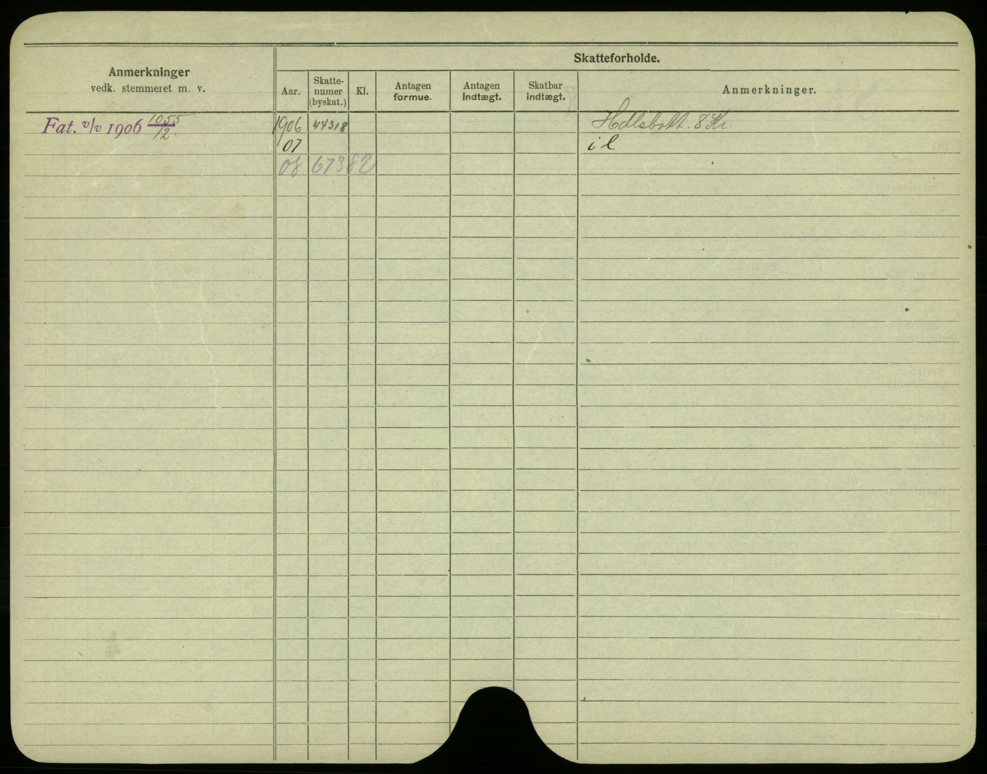 Oslo folkeregister, Registerkort, AV/SAO-A-11715/F/Fa/Fac/L0003: Menn, 1906-1914, p. 23b