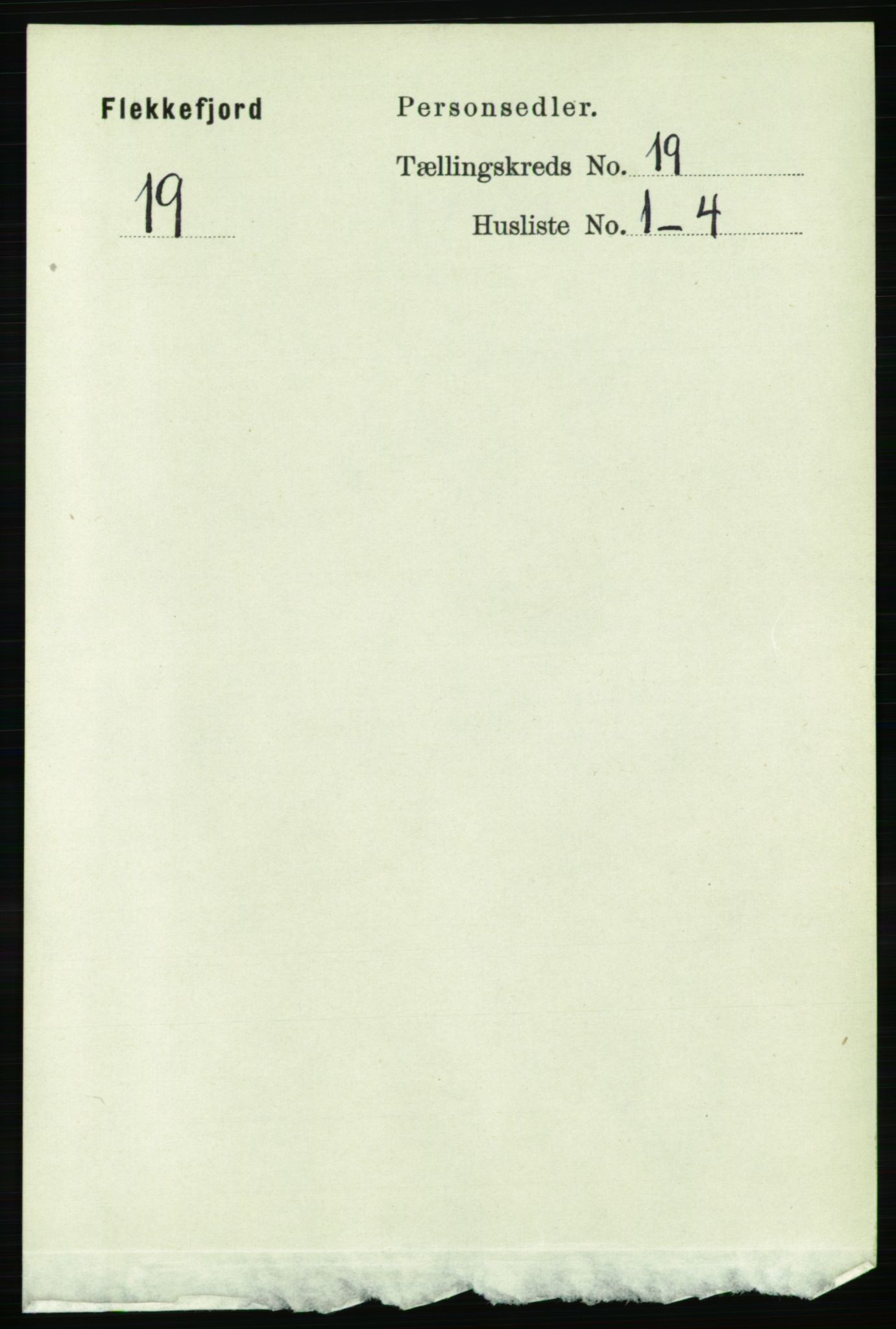 RA, 1891 census for 1004 Flekkefjord, 1891, p. 2318