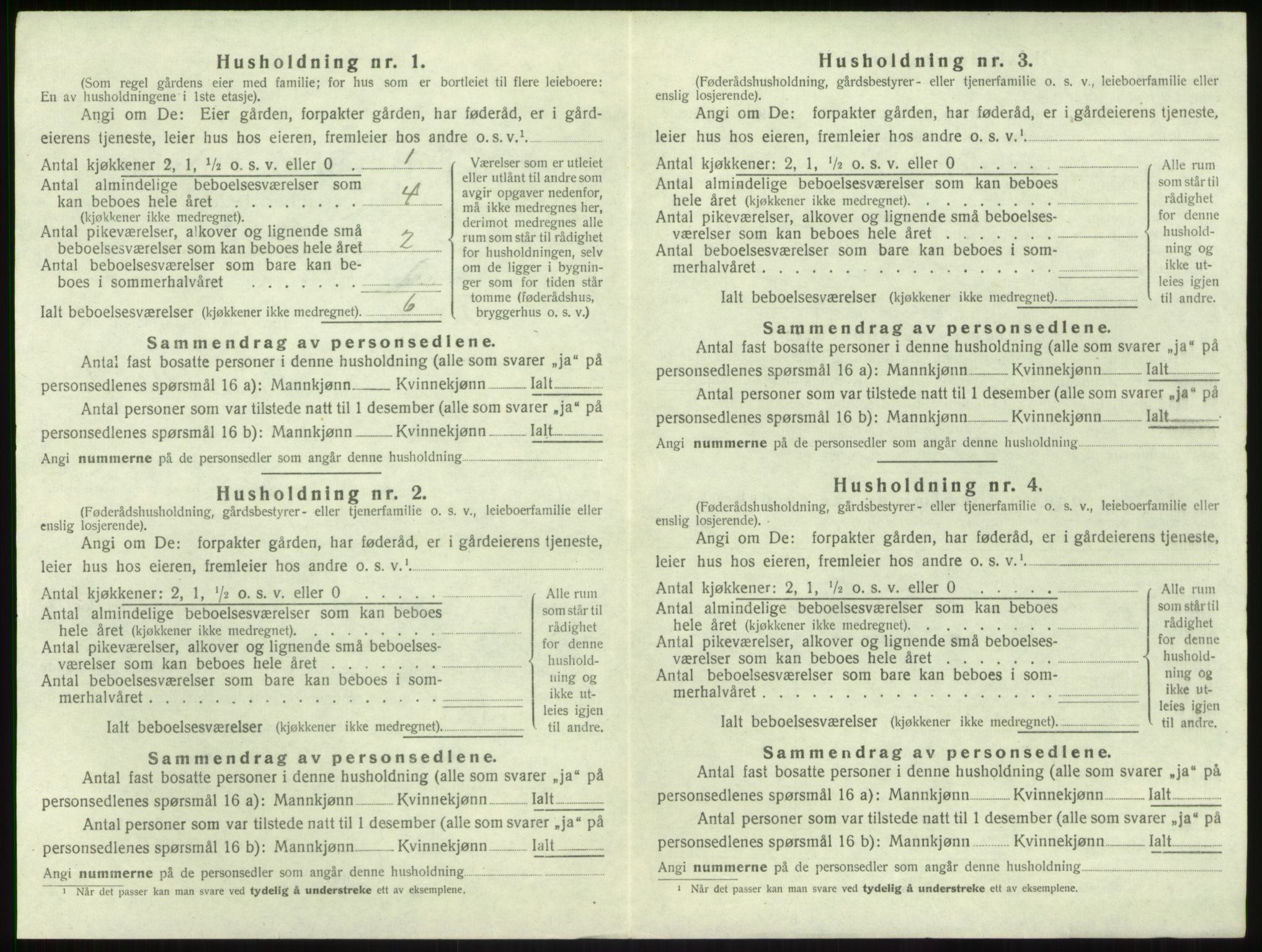SAB, 1920 census for Balestrand, 1920, p. 241