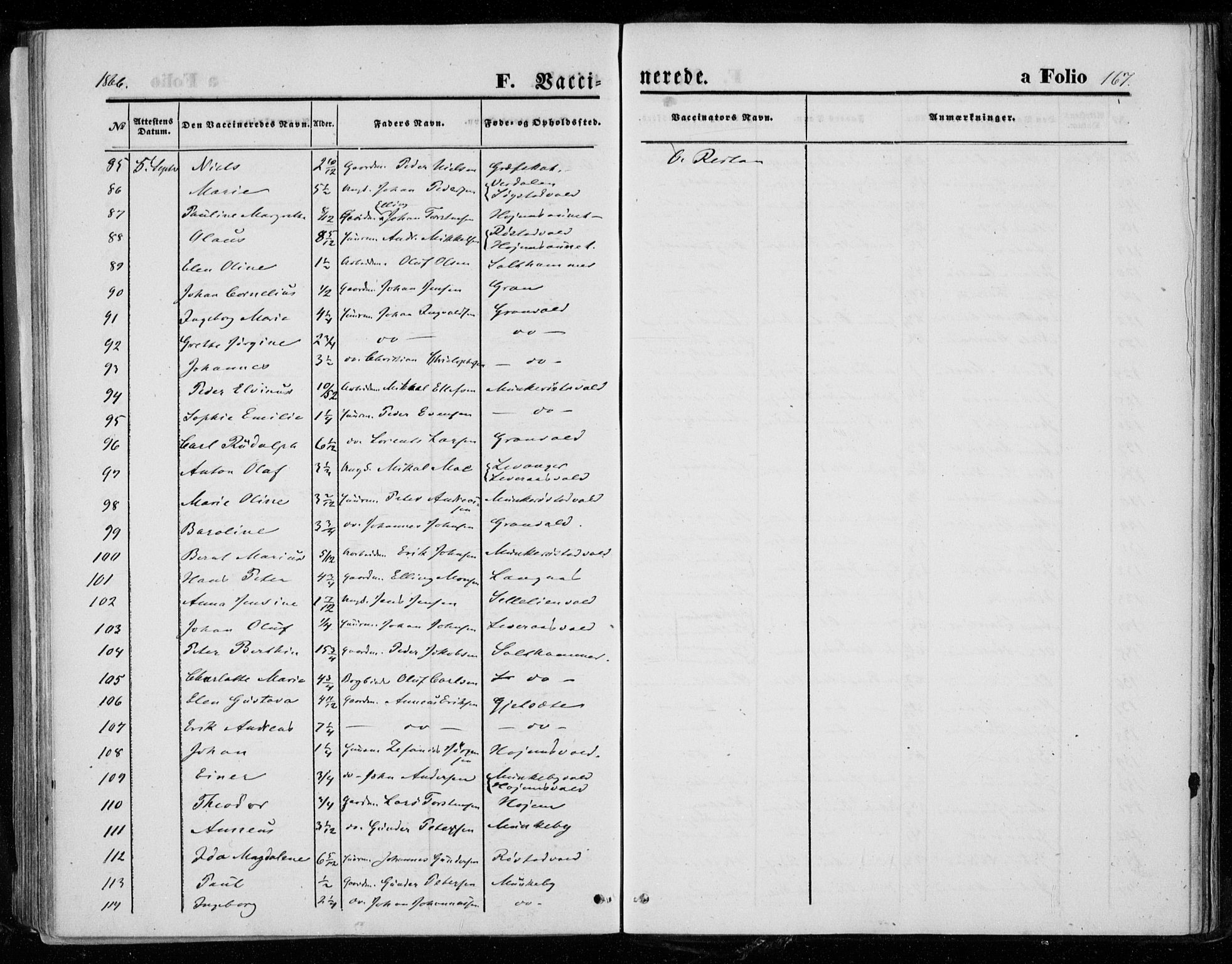 Ministerialprotokoller, klokkerbøker og fødselsregistre - Nord-Trøndelag, AV/SAT-A-1458/721/L0206: Parish register (official) no. 721A01, 1864-1874, p. 167