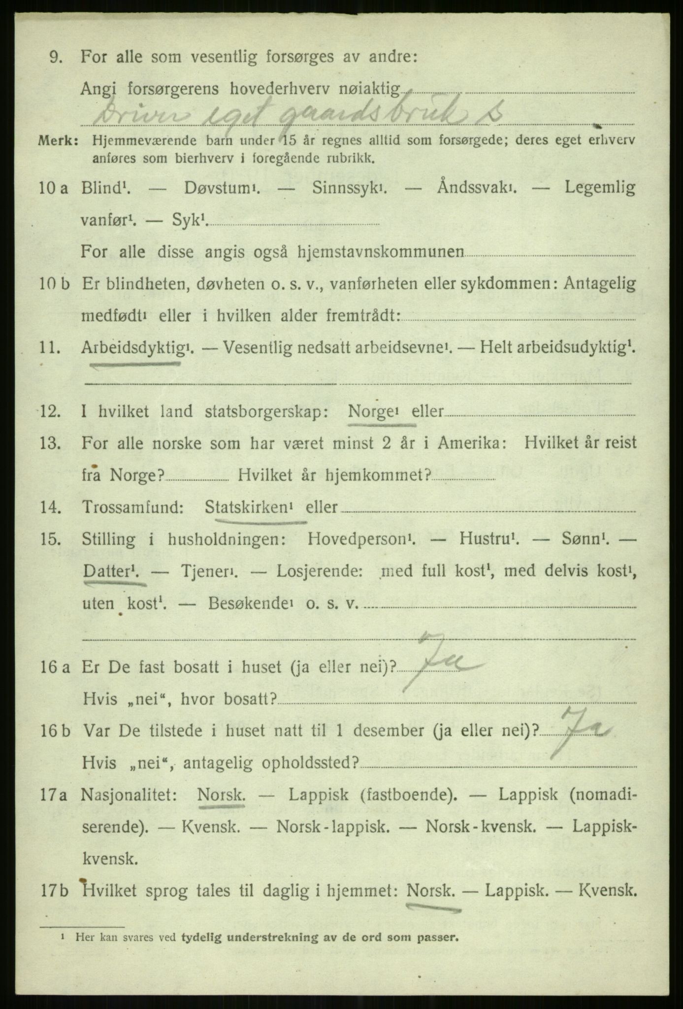 SATØ, 1920 census for Lenvik, 1920, p. 6461