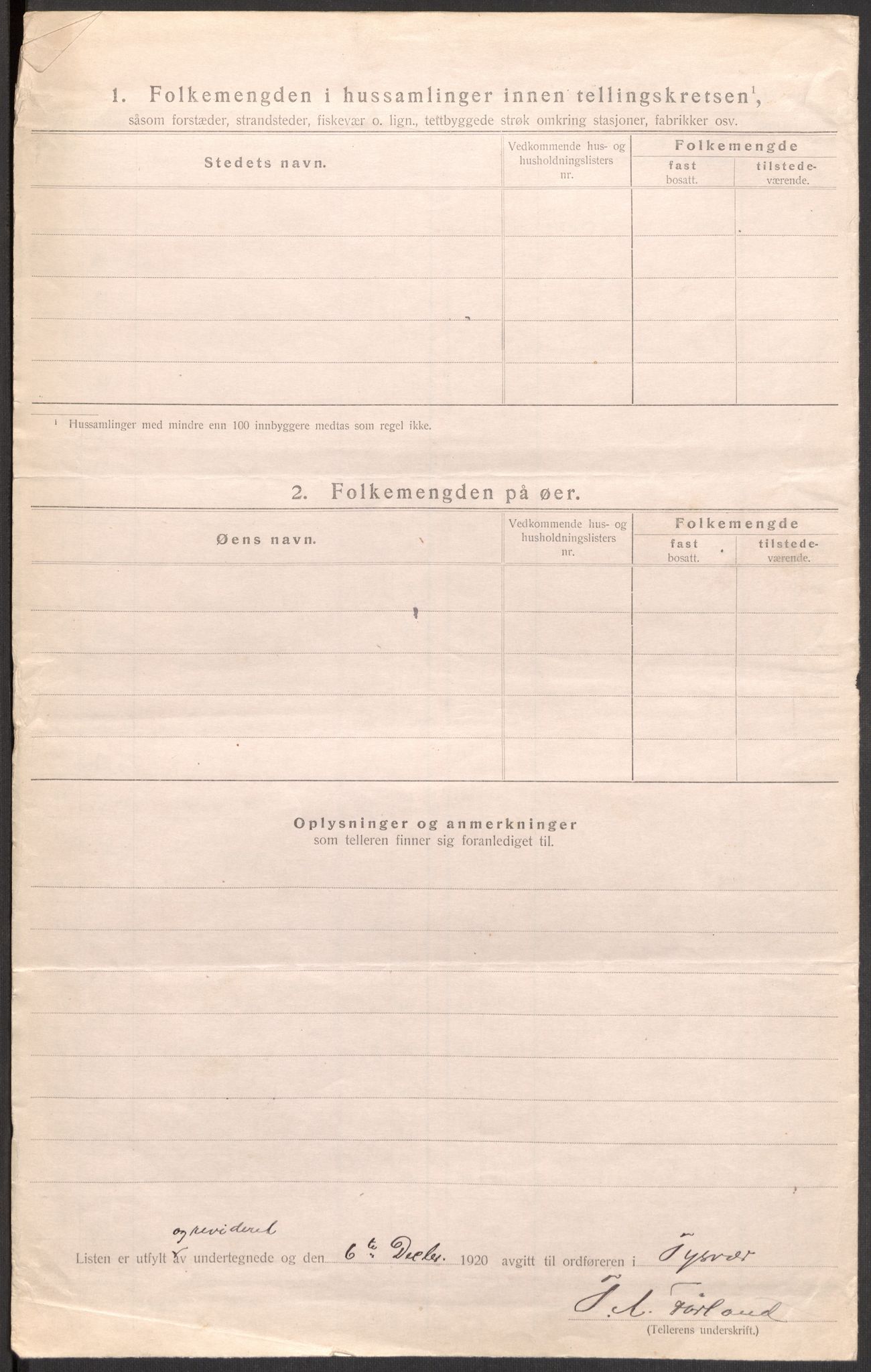 SAST, 1920 census for Tysvær, 1920, p. 22