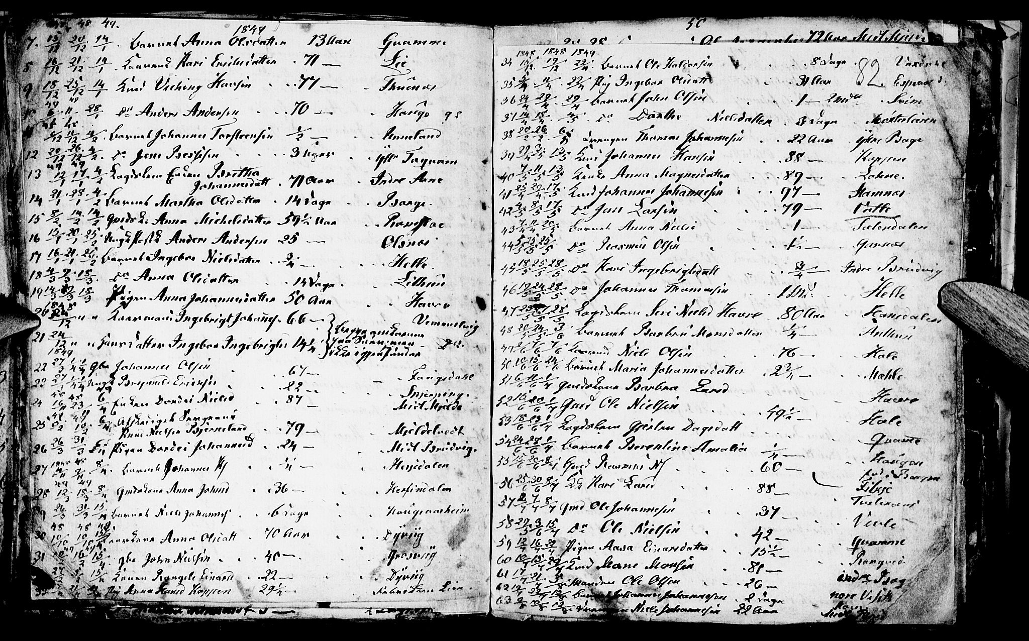 Haus sokneprestembete, SAB/A-75601/H/Hab: Parish register (copy) no. A 1, 1830-1855, p. 82