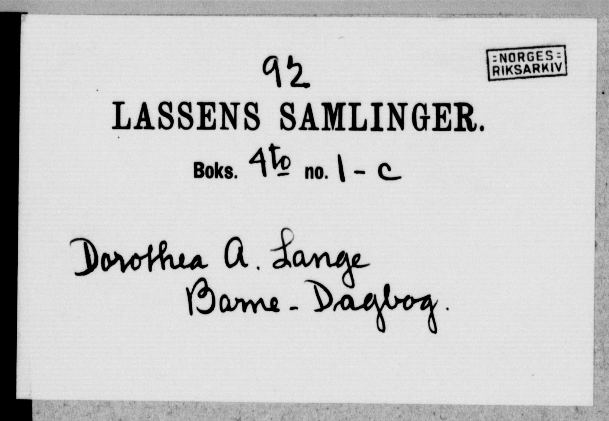 Lassens samlinger, AV/RA-PA-0051/G/L0092: Dokumenter vedrørende Wilhelm Lassens nærmeste familie, 1650-1835, p. 106