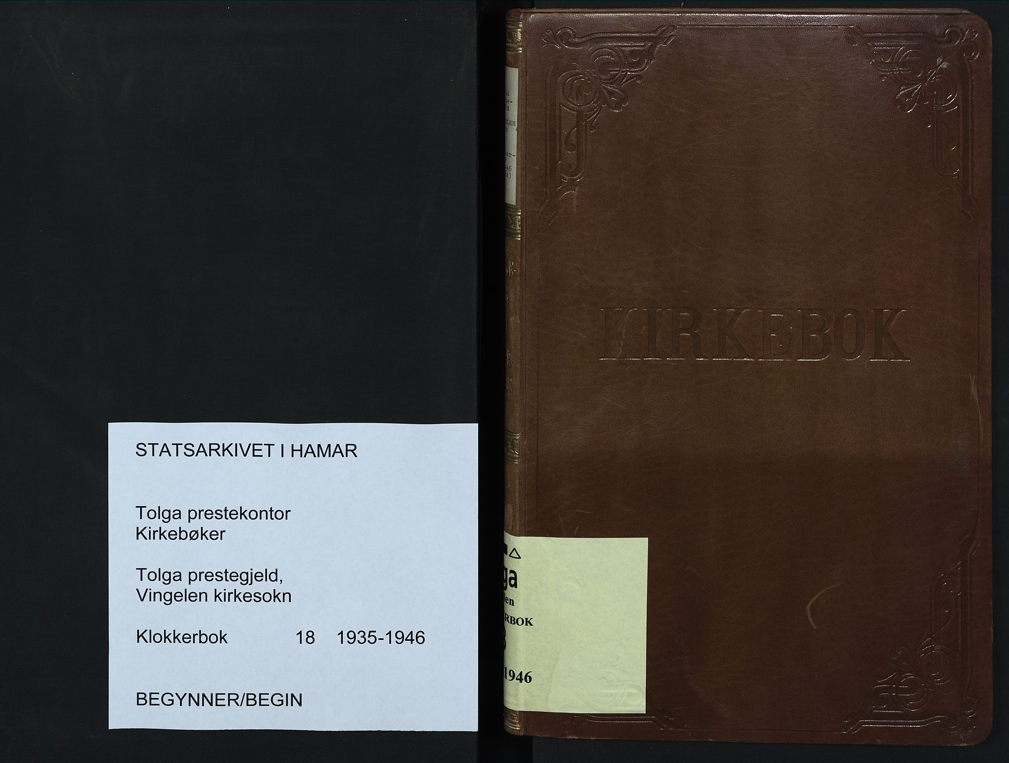 Tolga prestekontor, SAH/PREST-062/L/L0018: Parish register (copy) no. 18, 1935-1946