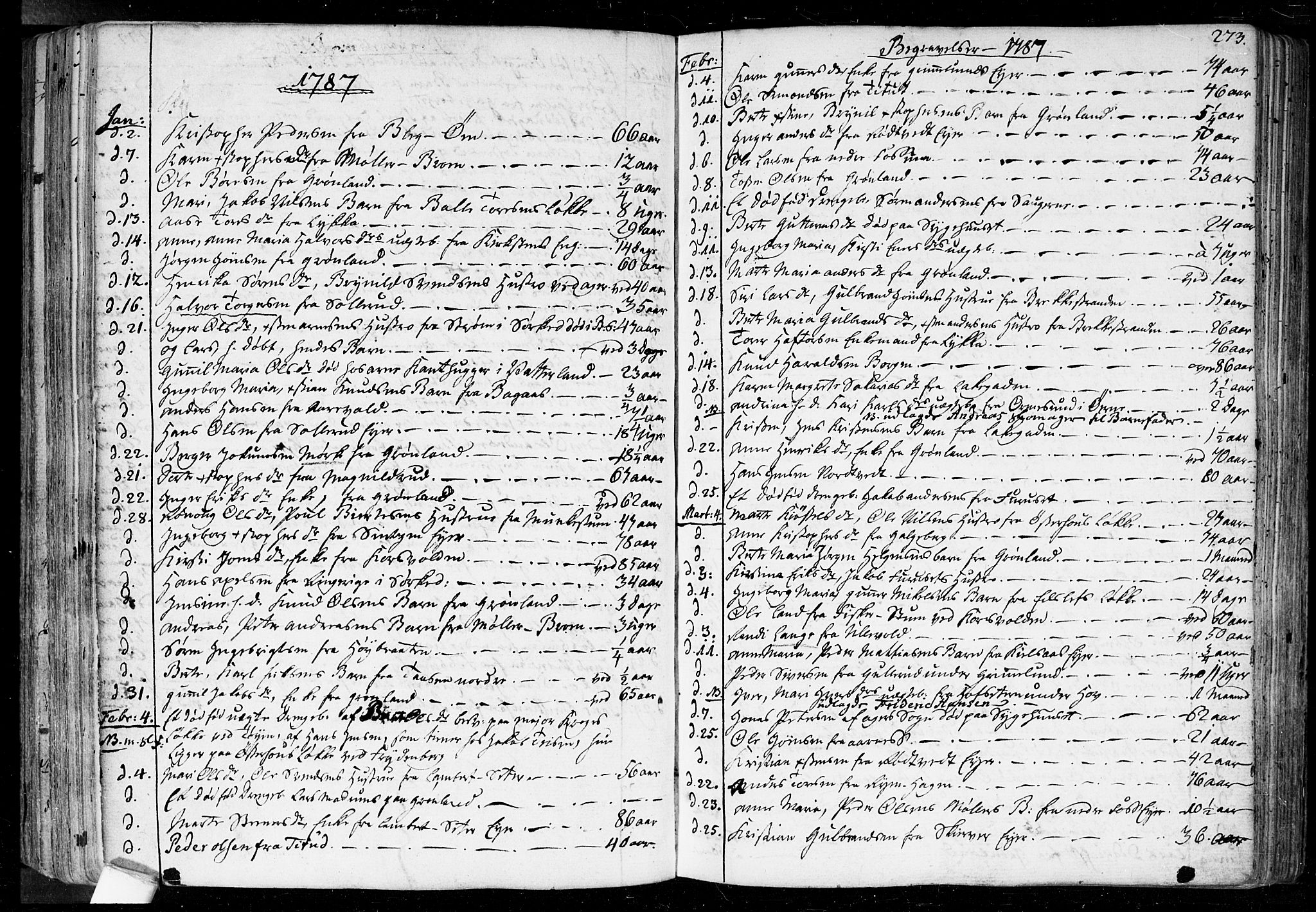 Aker prestekontor kirkebøker, SAO/A-10861/F/L0010: Parish register (official) no. 10, 1786-1809, p. 273