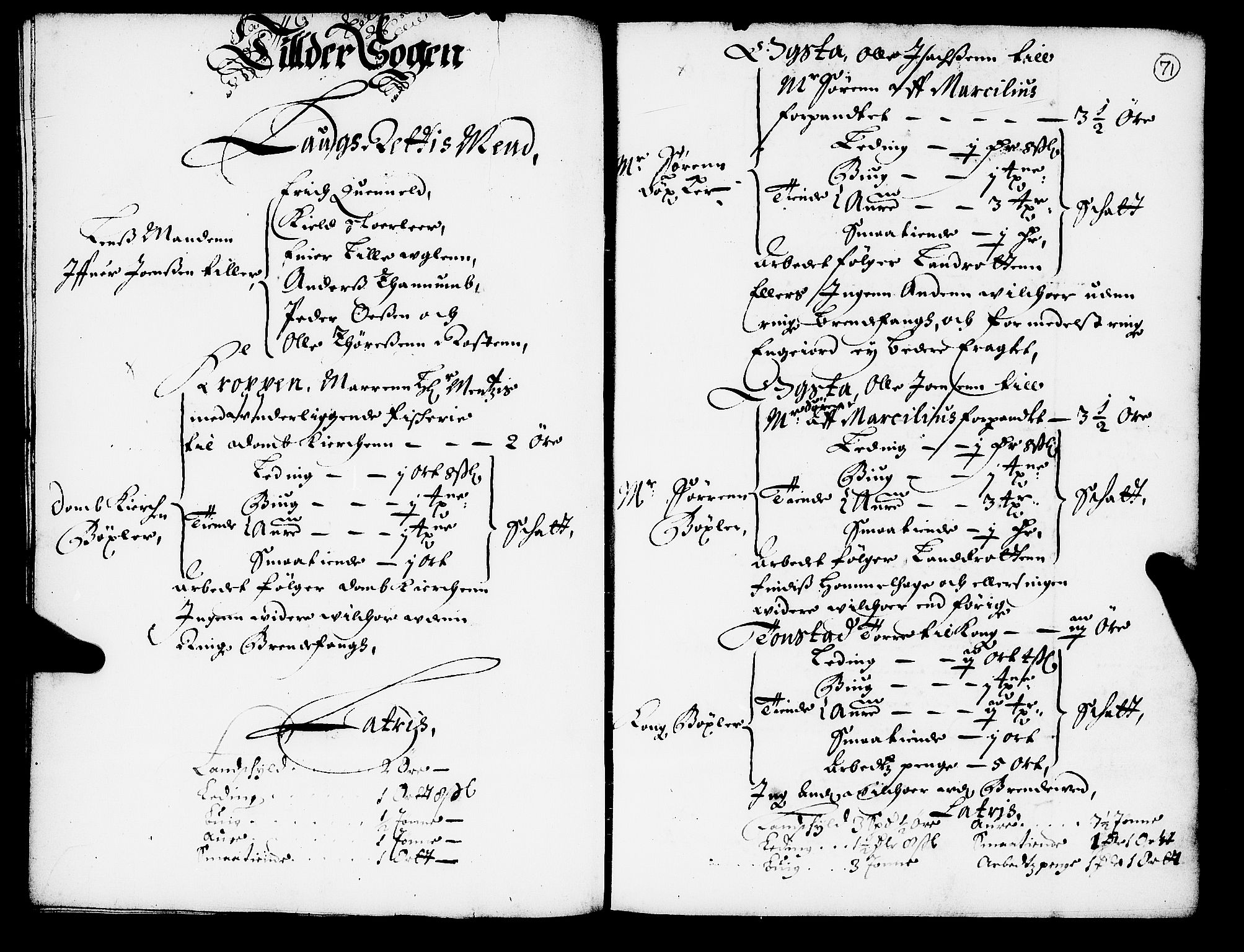 Rentekammeret inntil 1814, Realistisk ordnet avdeling, AV/RA-EA-4070/N/Nb/Nba/L0052: Strinda len, 1667, p. 70b-71a