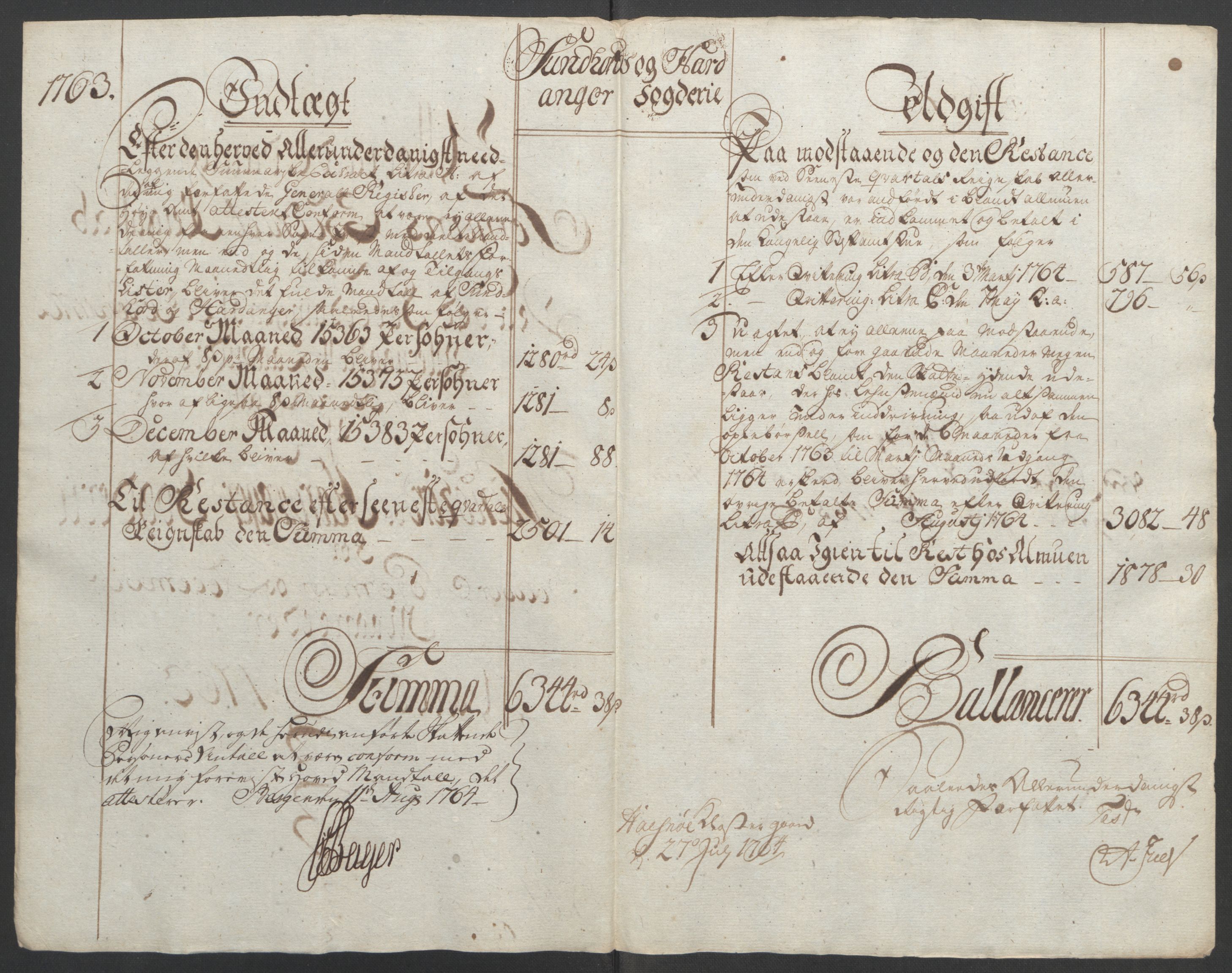 Rentekammeret inntil 1814, Reviderte regnskaper, Fogderegnskap, RA/EA-4092/R48/L3136: Ekstraskatten Sunnhordland og Hardanger, 1762-1772, p. 33