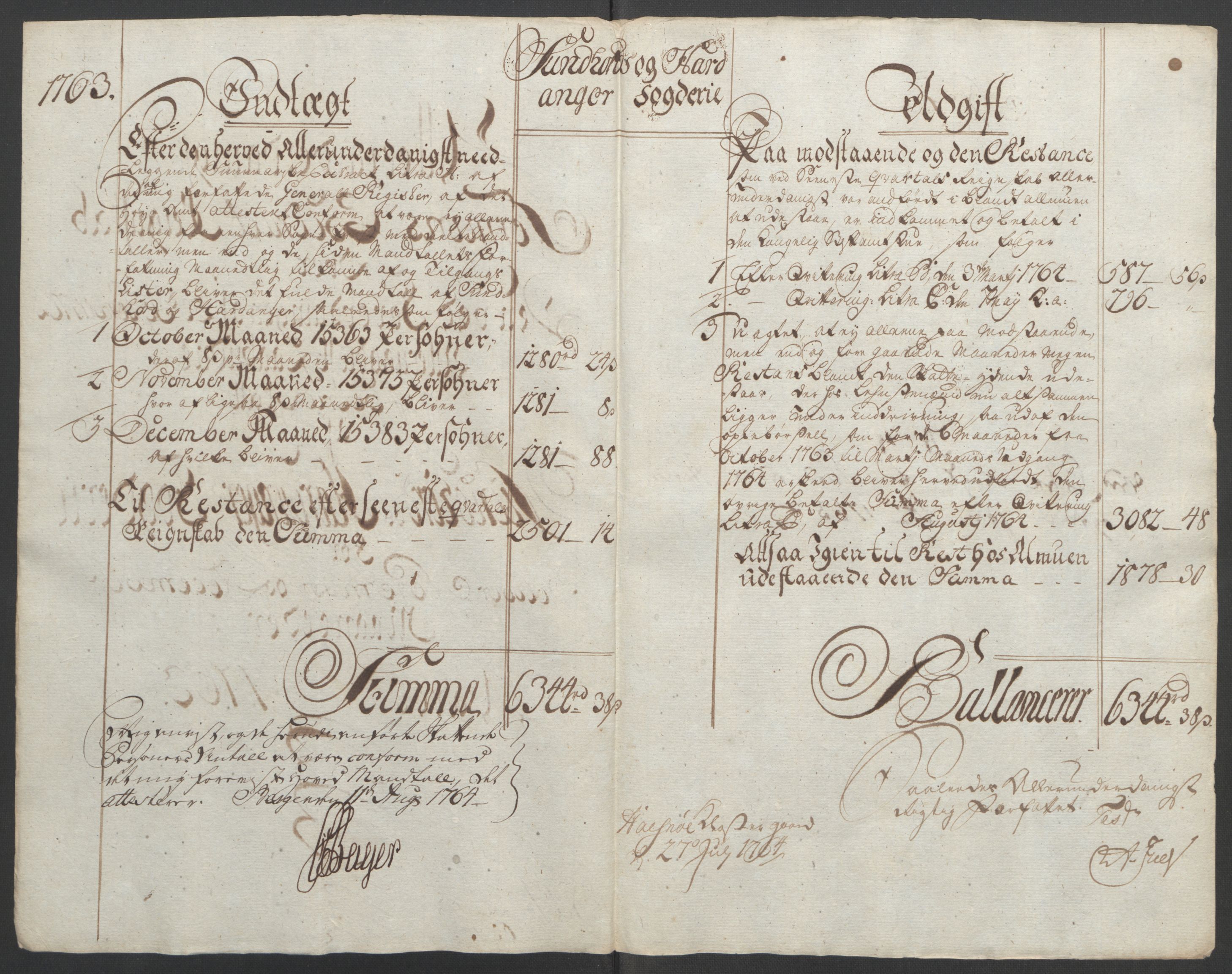 Rentekammeret inntil 1814, Reviderte regnskaper, Fogderegnskap, AV/RA-EA-4092/R48/L3136: Ekstraskatten Sunnhordland og Hardanger, 1762-1772, p. 33