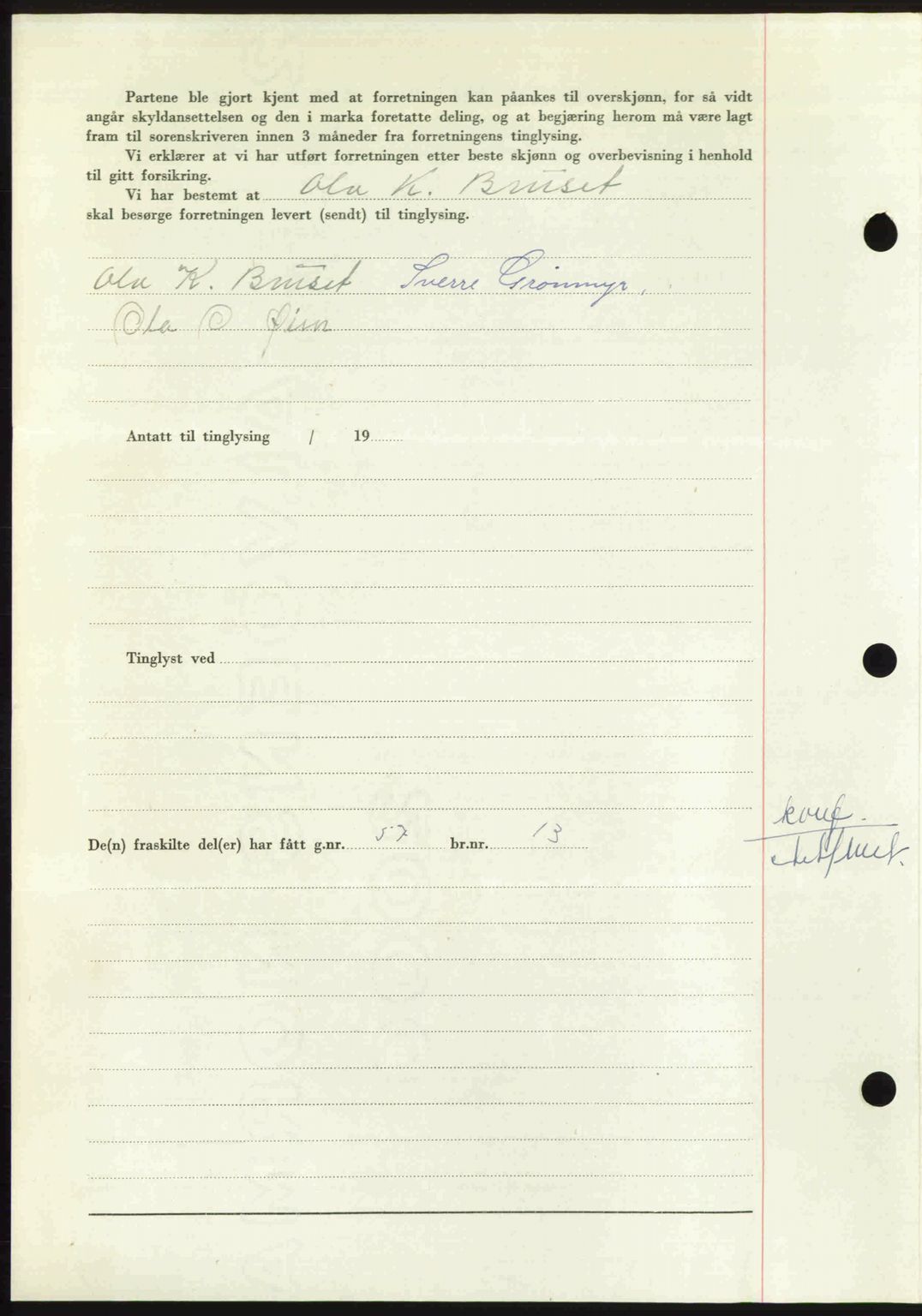 Nordmøre sorenskriveri, AV/SAT-A-4132/1/2/2Ca: Mortgage book no. A109, 1948-1948, Diary no: : 3028/1948