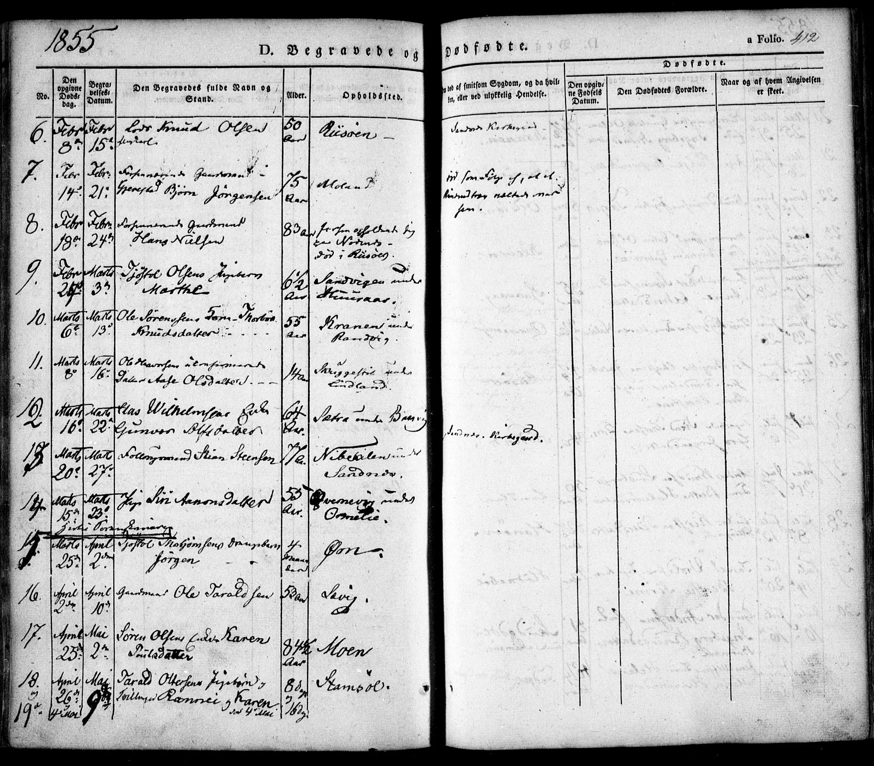 Søndeled sokneprestkontor, AV/SAK-1111-0038/F/Fa/L0002: Parish register (official) no. A 2, 1839-1860, p. 412