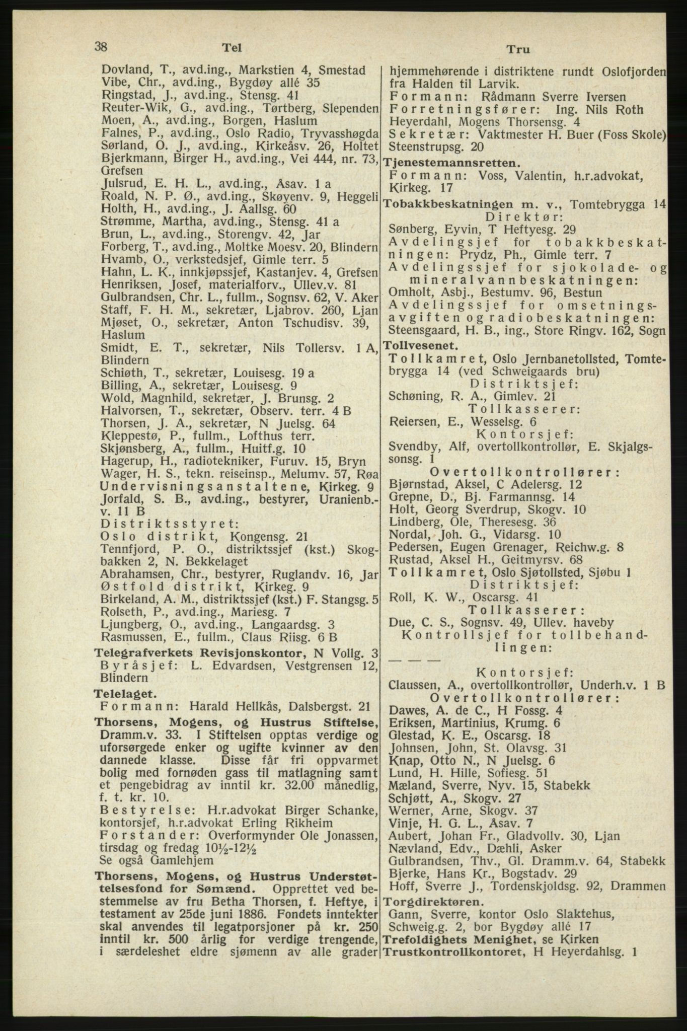 Kristiania/Oslo adressebok, PUBL/-, 1940, p. 54