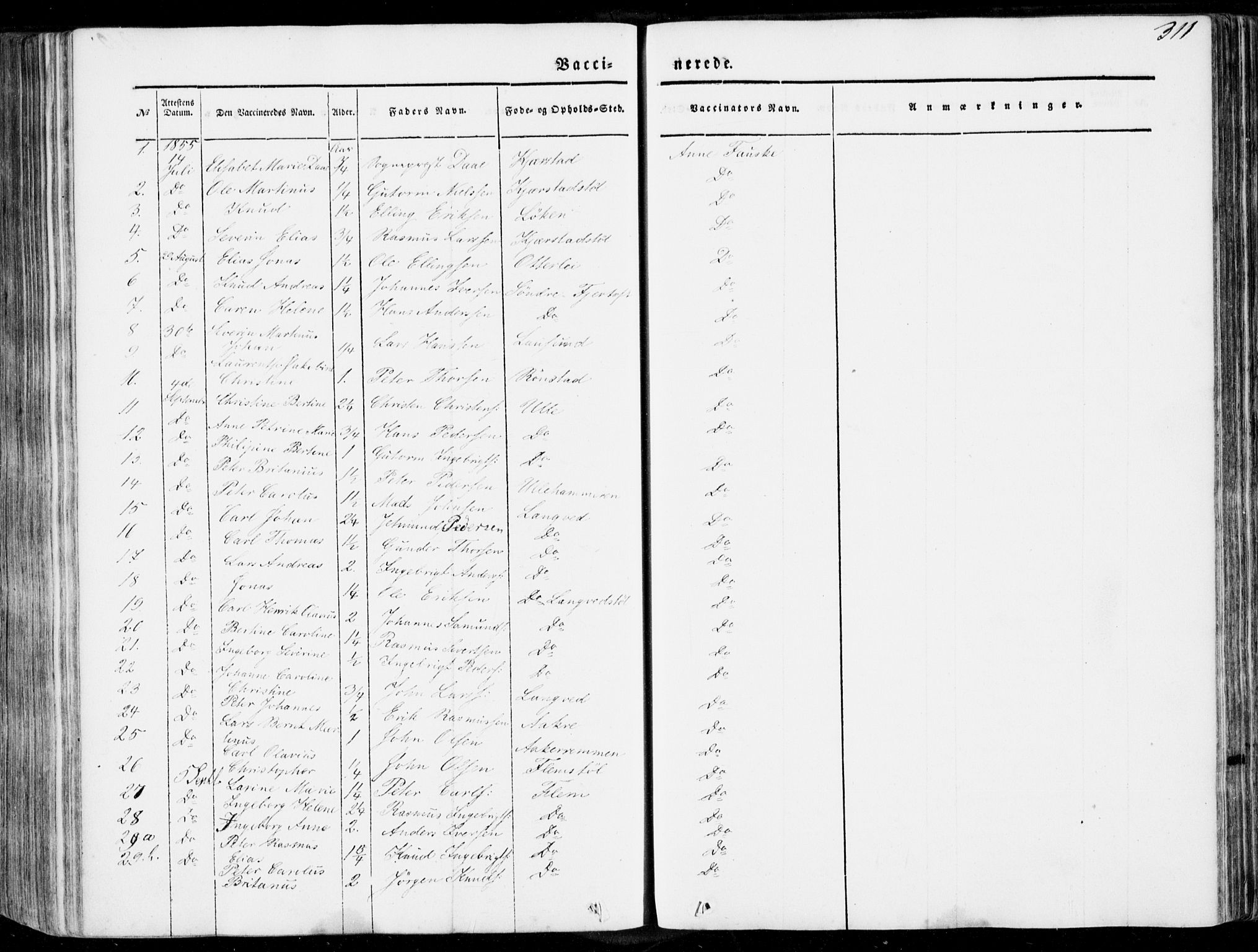 Ministerialprotokoller, klokkerbøker og fødselsregistre - Møre og Romsdal, SAT/A-1454/536/L0497: Parish register (official) no. 536A06, 1845-1865, p. 311