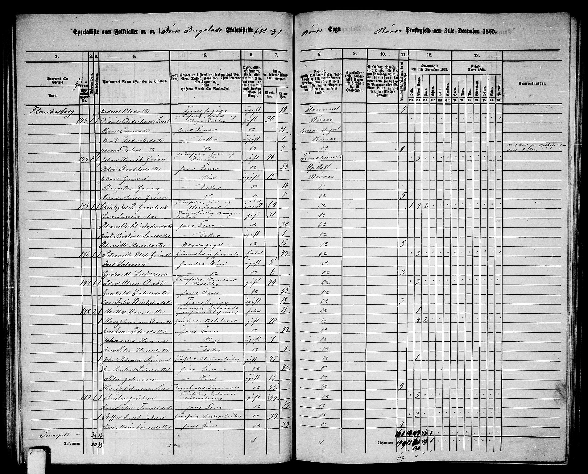 RA, 1865 census for Røros, 1865, p. 59