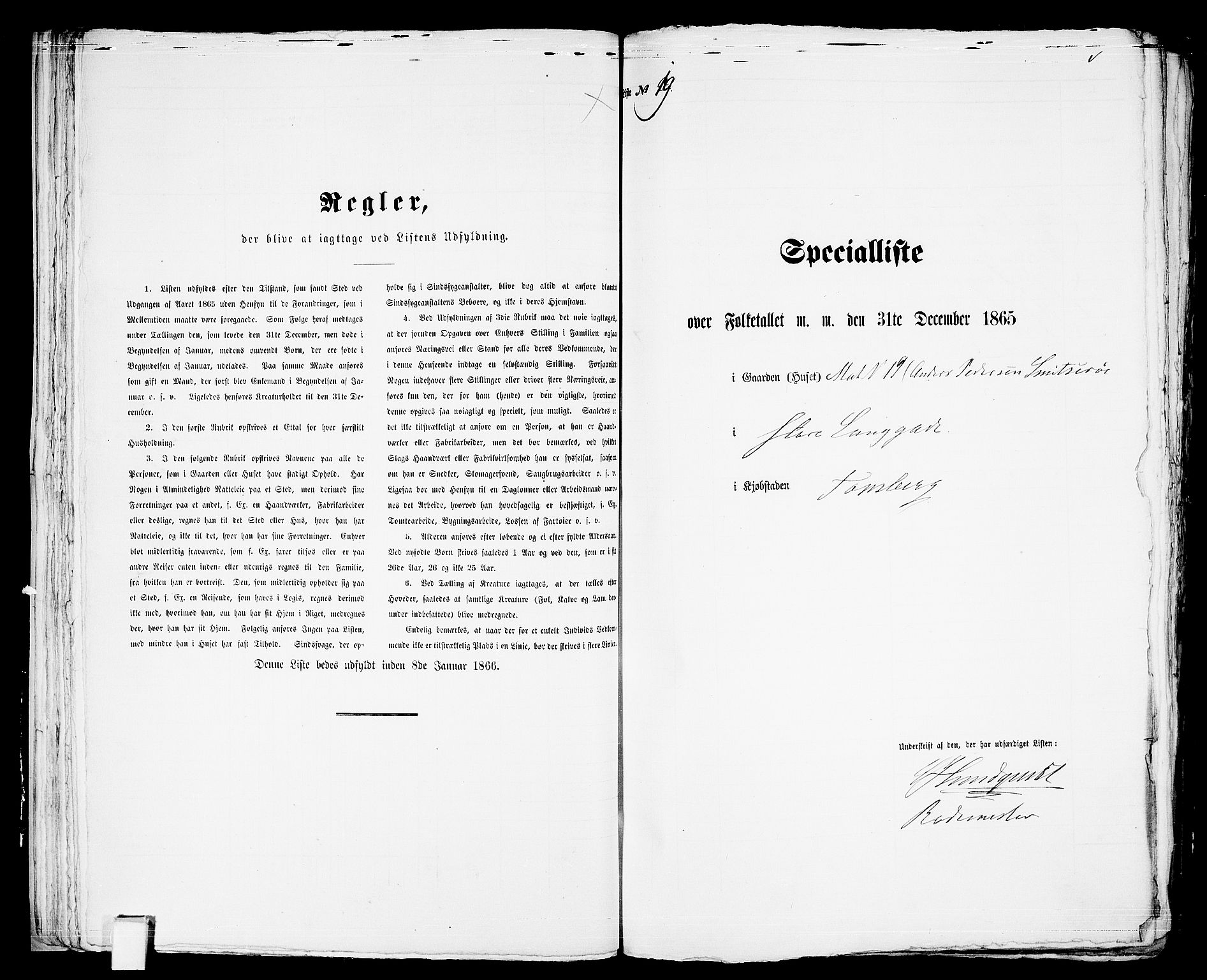 RA, 1865 census for Tønsberg, 1865, p. 48