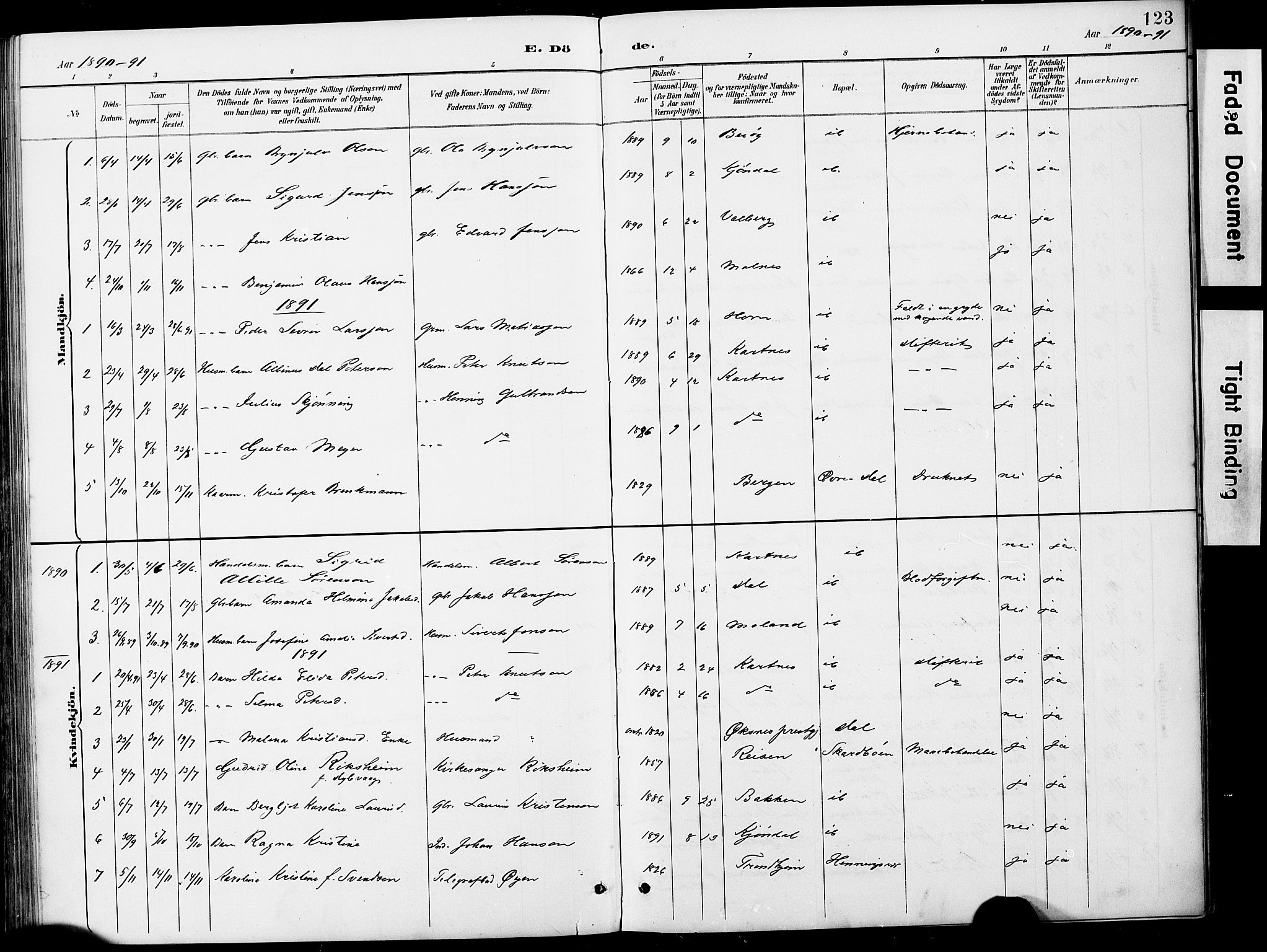 Ministerialprotokoller, klokkerbøker og fødselsregistre - Nordland, AV/SAT-A-1459/884/L1197: Parish register (copy) no. 884C03, 1888-1926, p. 123