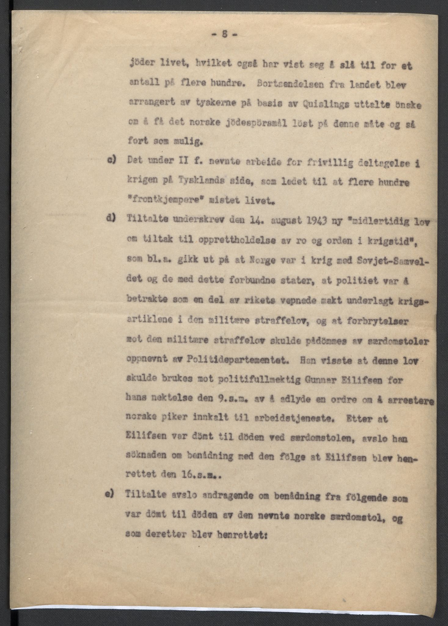 Landssvikarkivet, Oslo politikammer, AV/RA-S-3138-01/D/Da/L0003: Dnr. 29, 1945, p. 3495