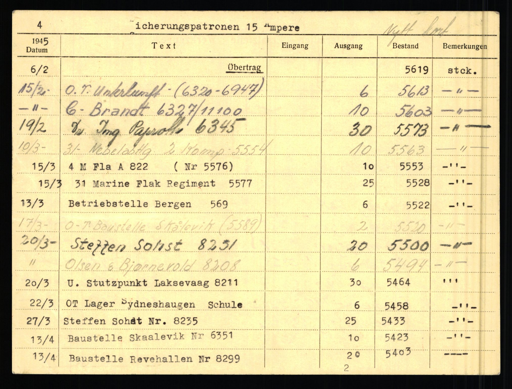 Tyske arkiver, Organisation Todt (OT), Einsatzgruppe Wiking, RA/RAFA-2188/2/H/Hd/Hda/L0029/0002: Diverse, Zone Bergen / Diverse, 1940-1945, p. 153