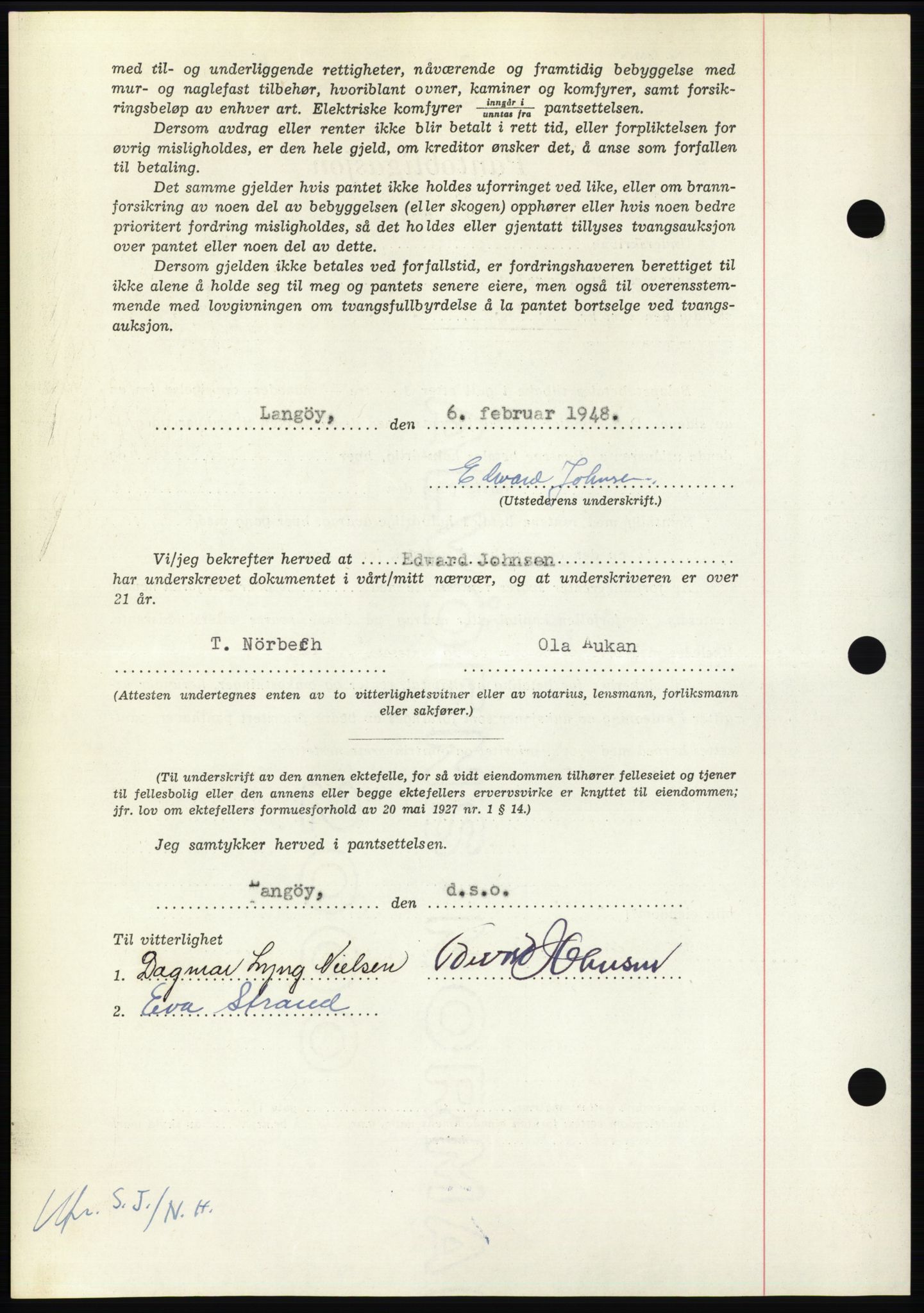 Nordmøre sorenskriveri, AV/SAT-A-4132/1/2/2Ca: Mortgage book no. B98, 1948-1948, Diary no: : 735/1948