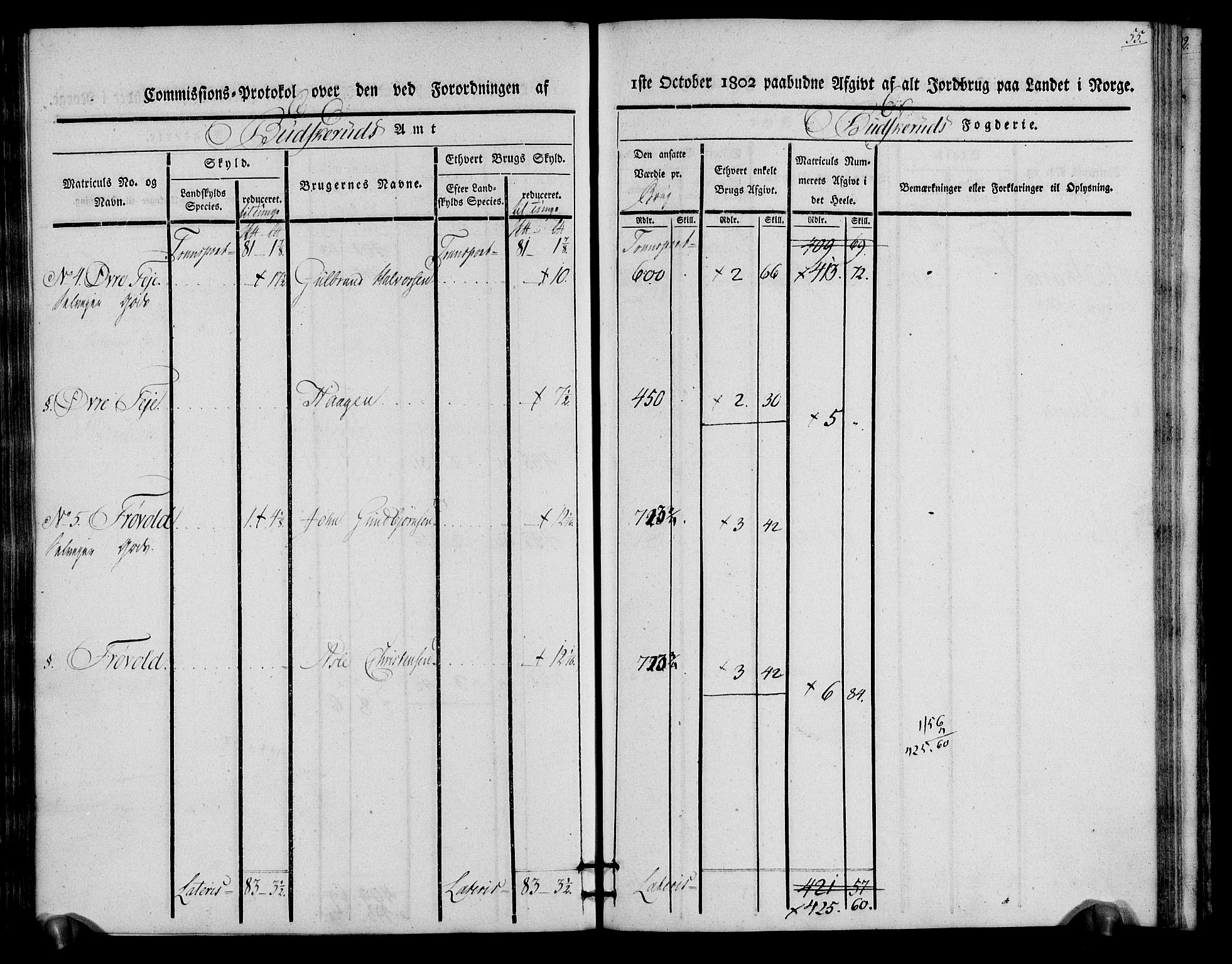 Rentekammeret inntil 1814, Realistisk ordnet avdeling, RA/EA-4070/N/Ne/Nea/L0060: Buskerud fogderi. Kommisjonsprotokoll for Sigdal prestegjeld, 1803, p. 55