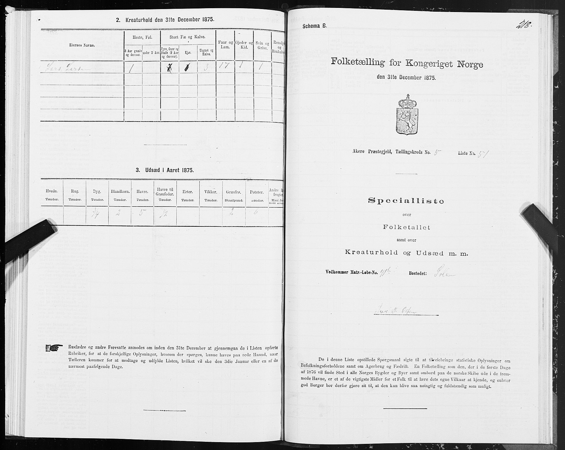 SAT, 1875 census for 1545P Aukra, 1875, p. 2218