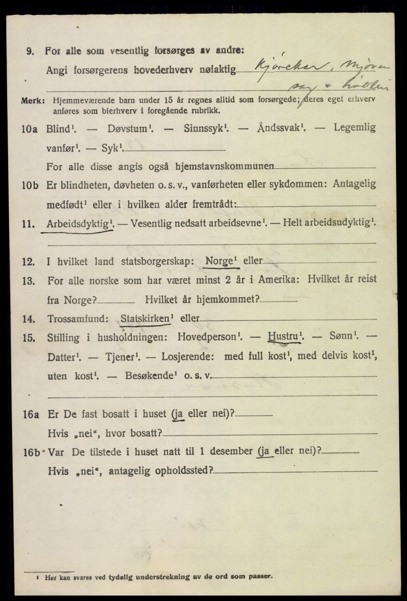 SAH, 1920 census for Fåberg, 1920, p. 8019