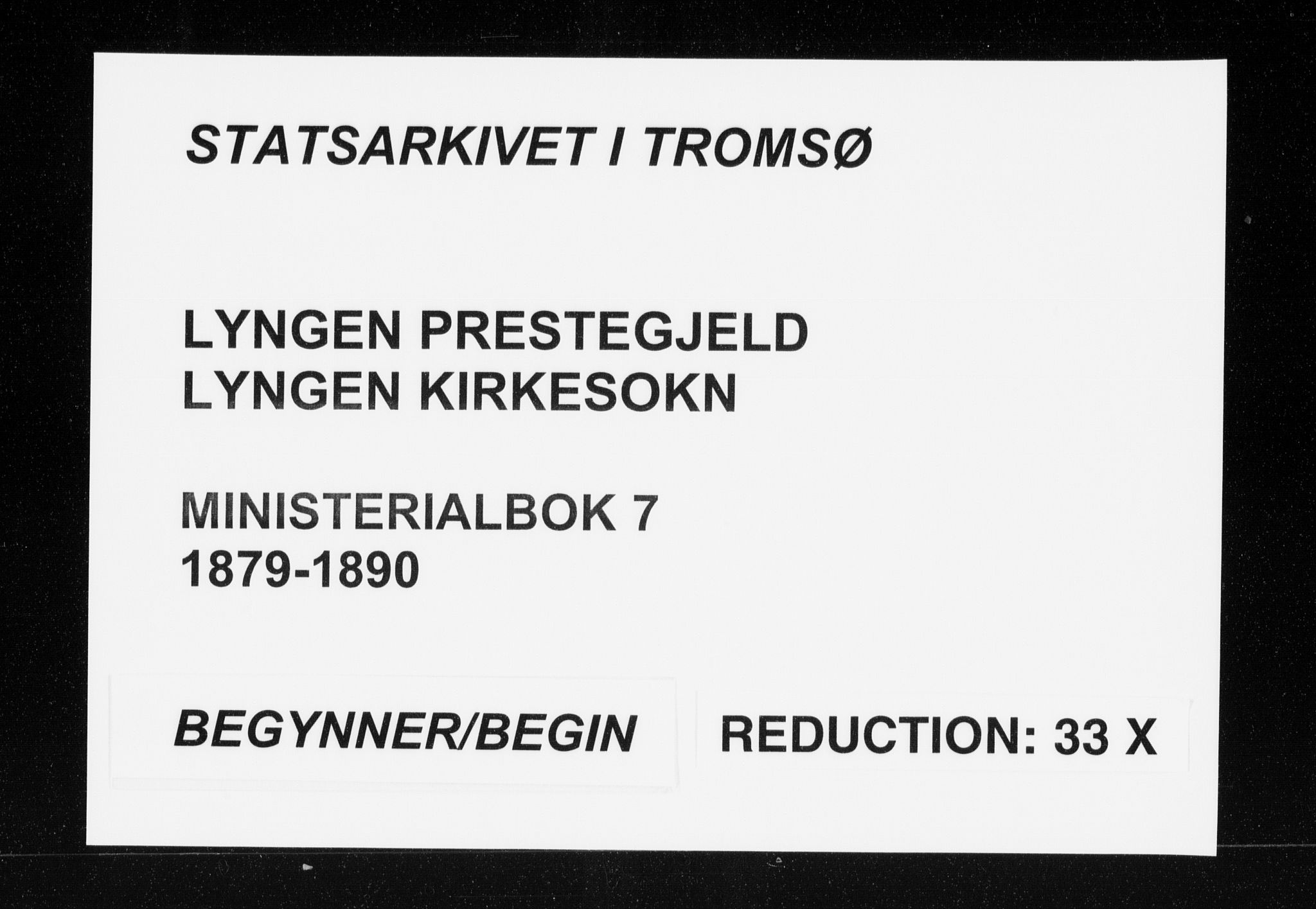 Lyngen sokneprestembete, SATØ/S-1289/H/He/Hea/L0007kirke: Parish register (official) no. 7, 1879-1890