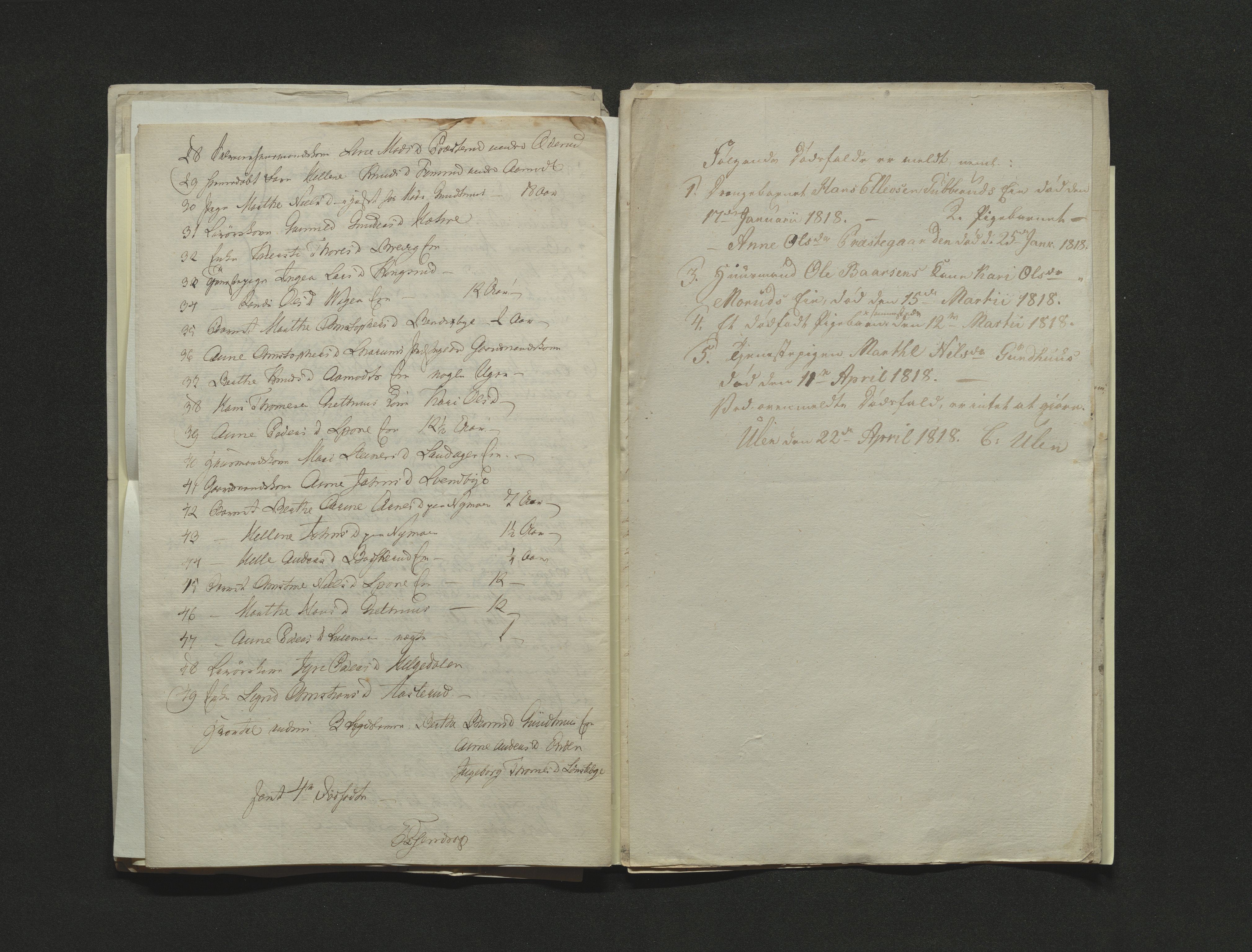 Eiker, Modum og Sigdal sorenskriveri, AV/SAKO-A-123/H/Ha/Hab/L0001: Dødsfallsmeldinger, 1812-1822, p. 218