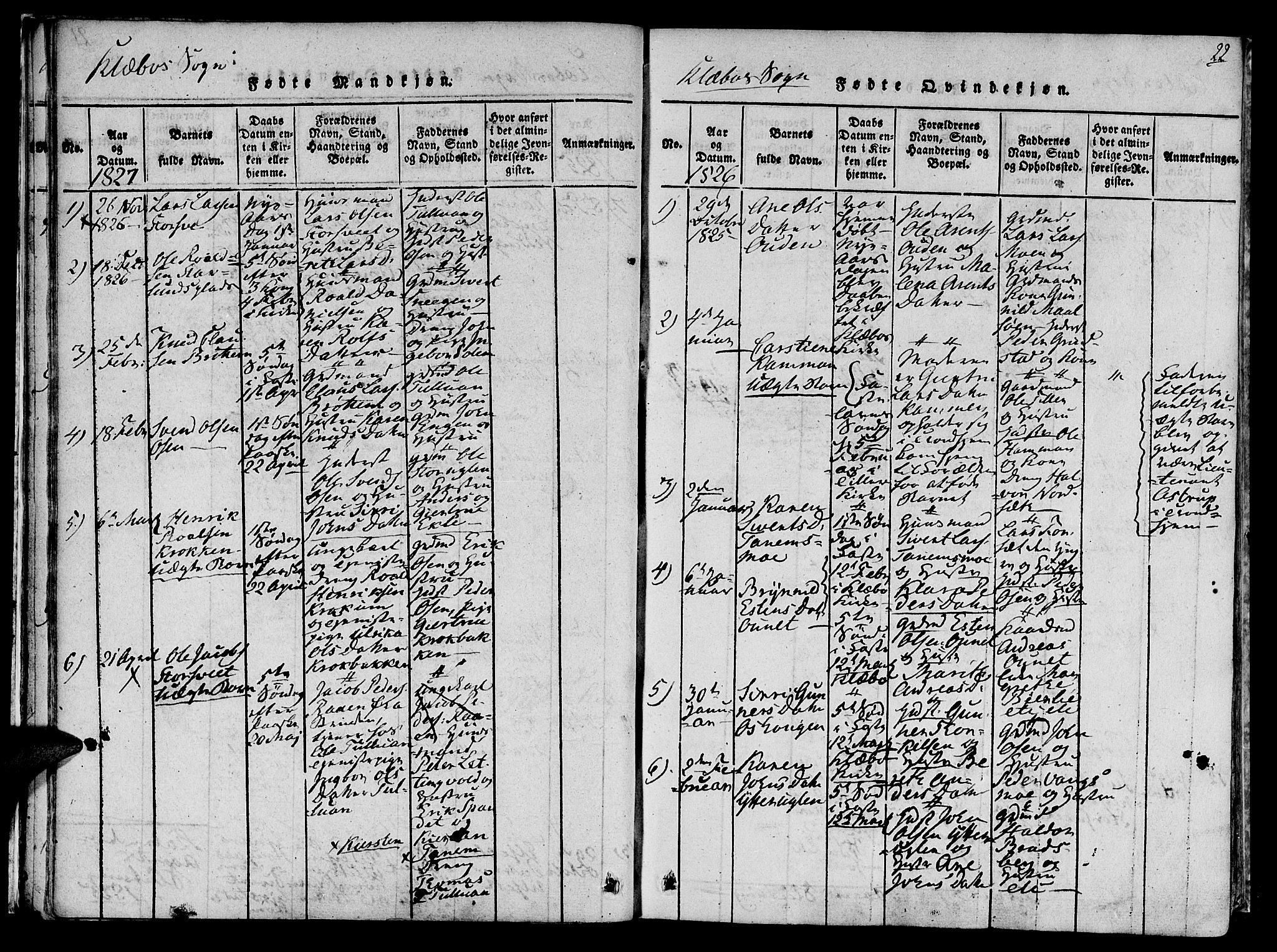 Ministerialprotokoller, klokkerbøker og fødselsregistre - Sør-Trøndelag, AV/SAT-A-1456/618/L0439: Parish register (official) no. 618A04 /1, 1816-1843, p. 22