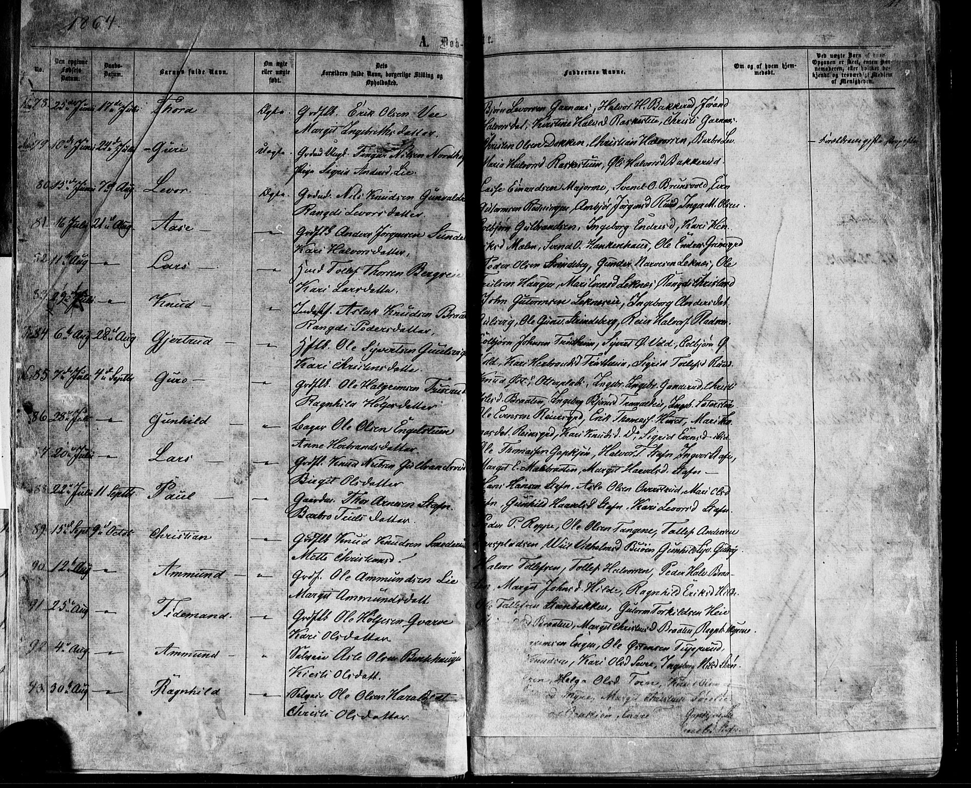 Nes kirkebøker, AV/SAKO-A-236/F/Fa/L0010: Parish register (official) no. 10, 1864-1880, p. 11