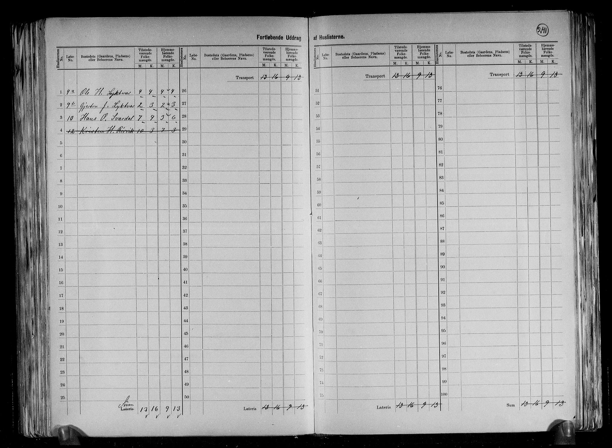 RA, 1891 census for 1417 Vik, 1891, p. 16