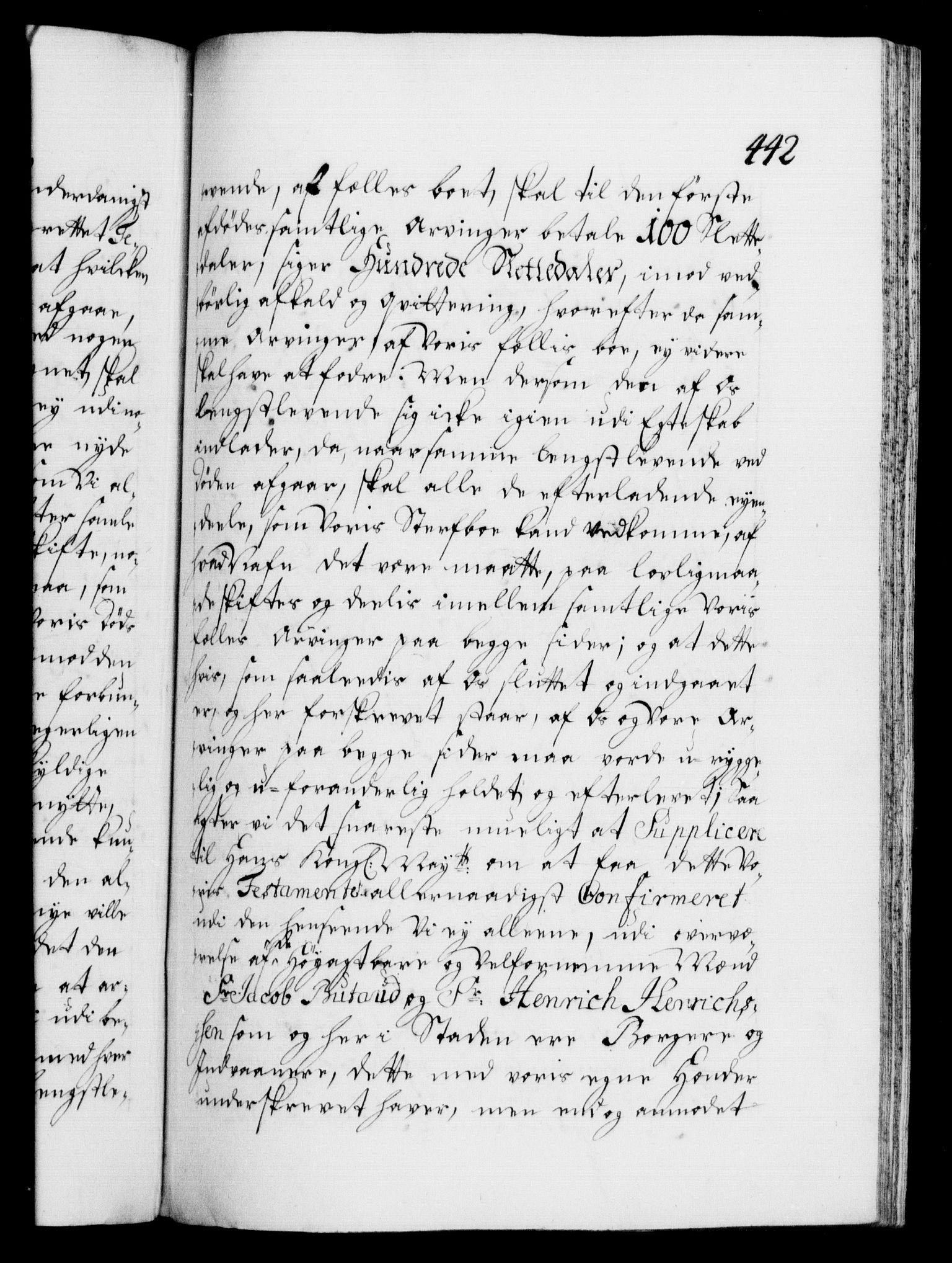 Danske Kanselli 1572-1799, AV/RA-EA-3023/F/Fc/Fca/Fcaa/L0024: Norske registre, 1723-1725, p. 442a