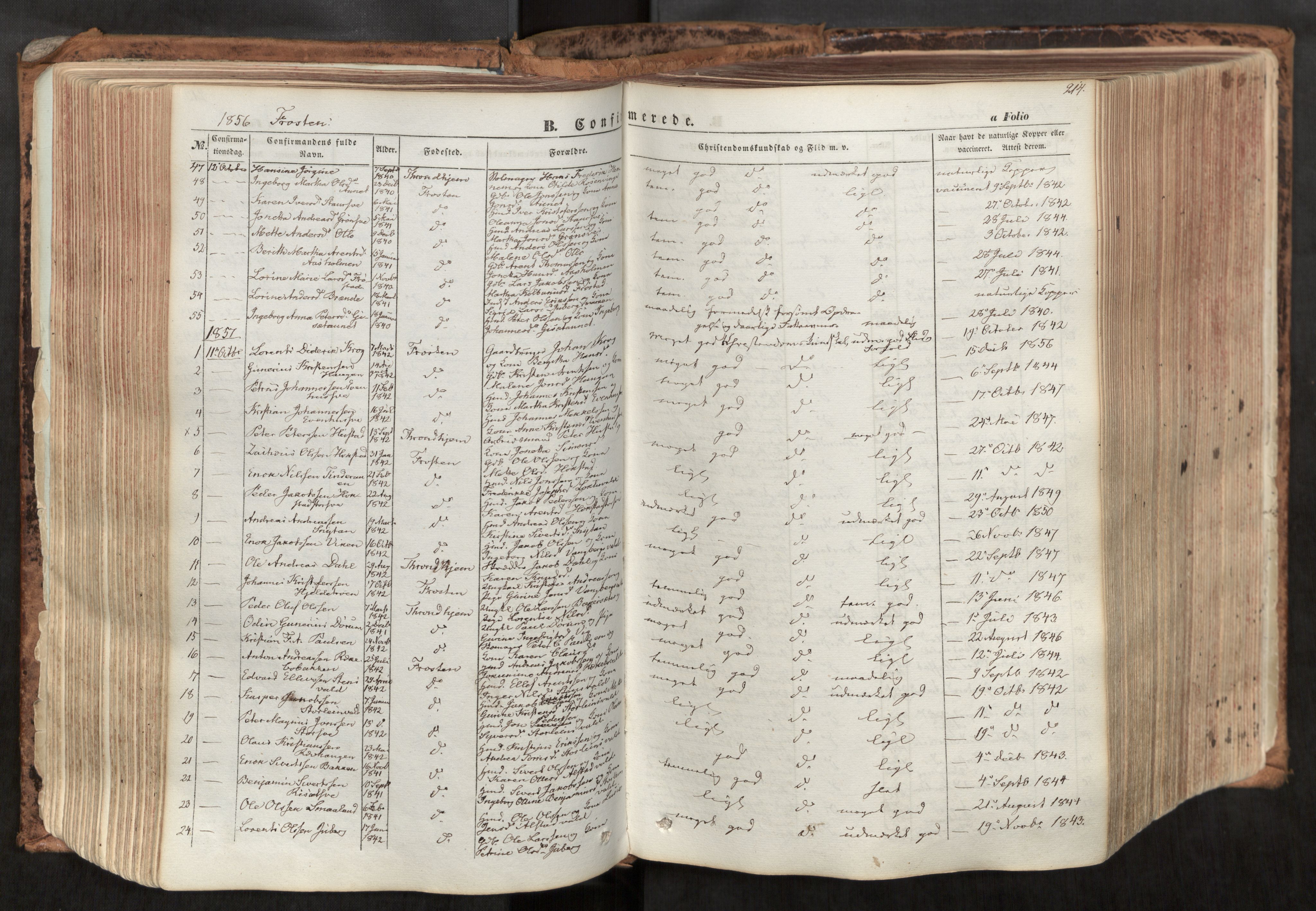 Ministerialprotokoller, klokkerbøker og fødselsregistre - Nord-Trøndelag, SAT/A-1458/713/L0116: Parish register (official) no. 713A07, 1850-1877, p. 214