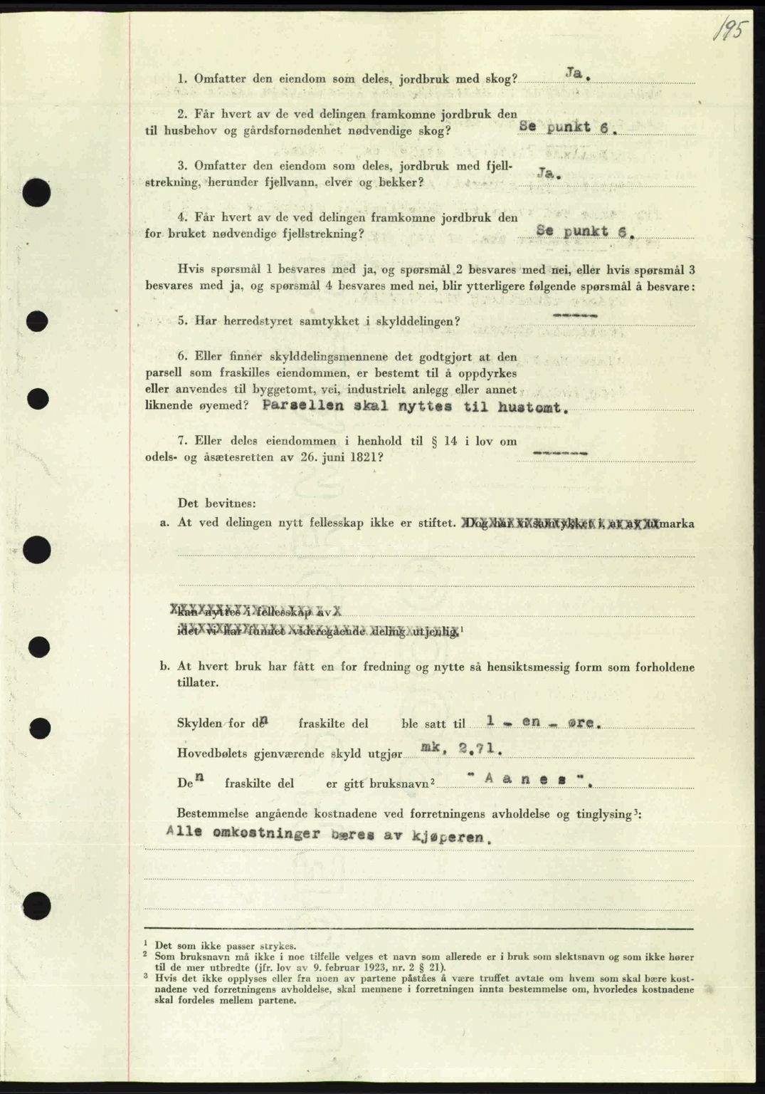 Nordmøre sorenskriveri, AV/SAT-A-4132/1/2/2Ca: Mortgage book no. A103, 1946-1947, Diary no: : 2297/1946