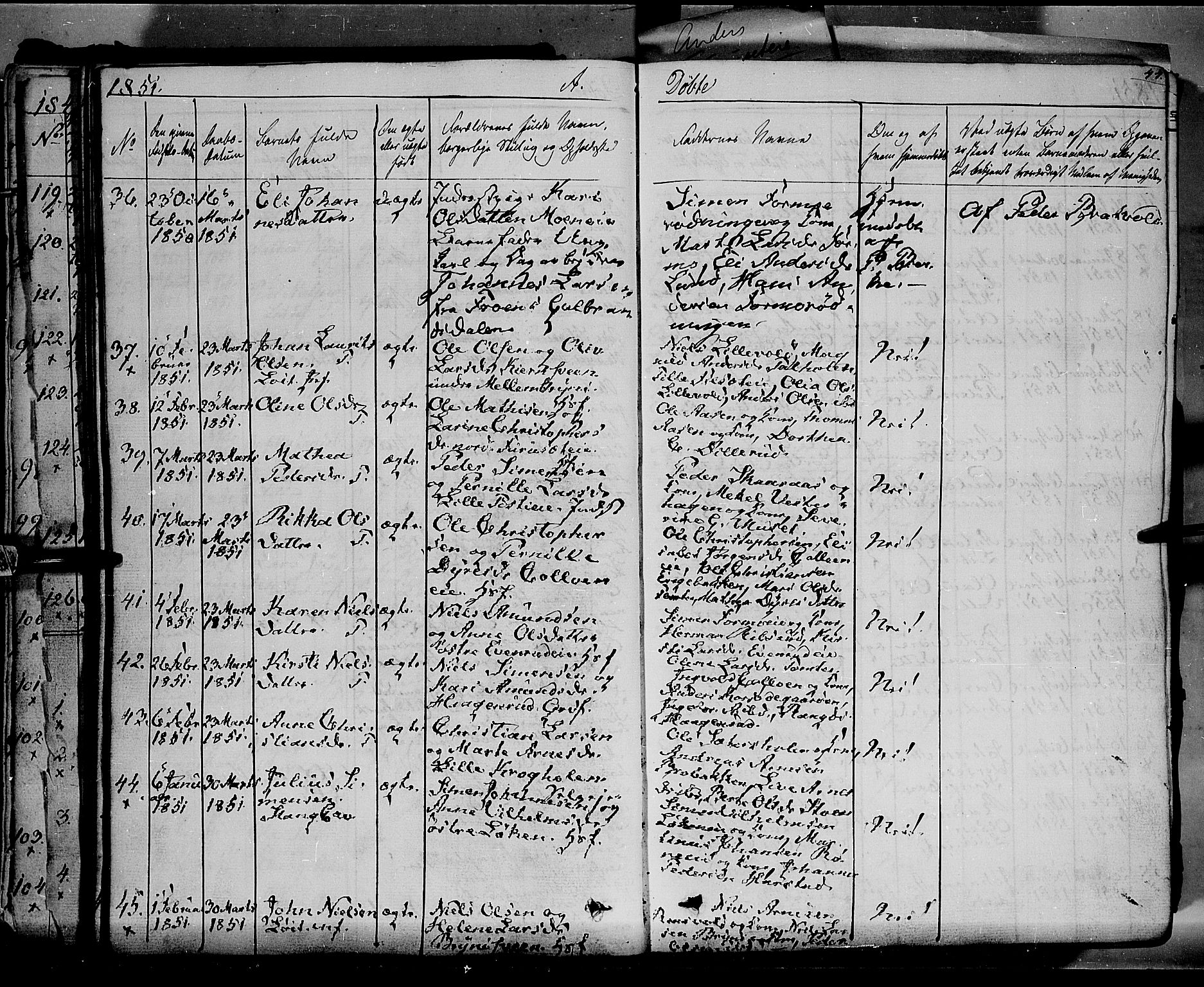 Romedal prestekontor, AV/SAH-PREST-004/K/L0004: Parish register (official) no. 4, 1847-1861, p. 44