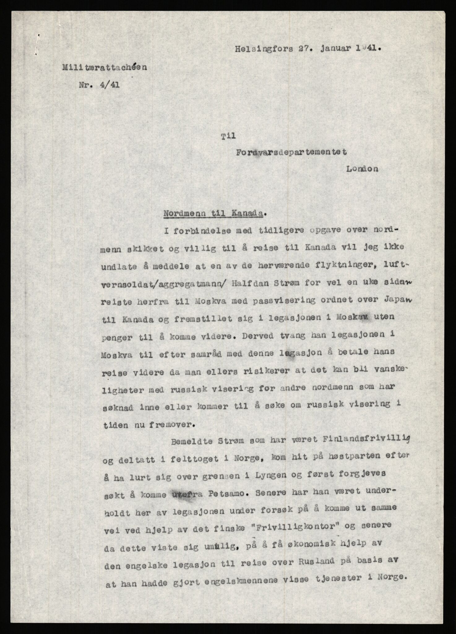 Forsvaret, Forsvarets krigshistoriske avdeling, AV/RA-RAFA-2017/Y/Ya/L0006: II-C-11-11,2 - Utenriksdepartementet.  Legasjonen i Helsingfors., 1940-1946, p. 256