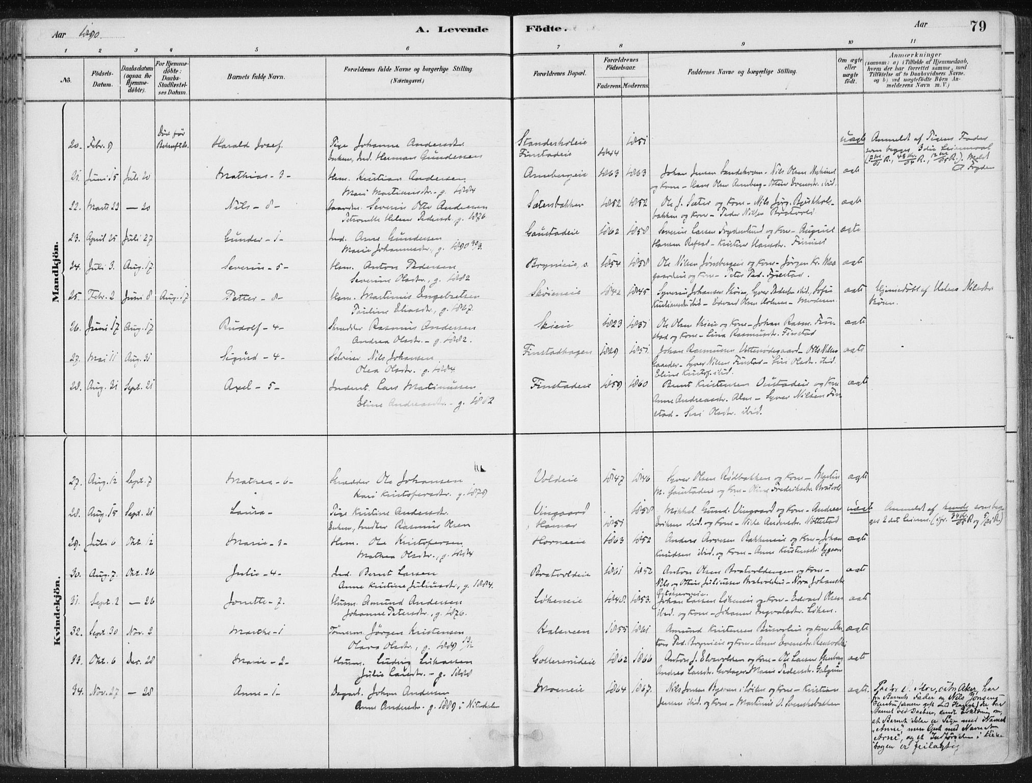 Romedal prestekontor, AV/SAH-PREST-004/K/L0010: Parish register (official) no. 10, 1880-1895, p. 79