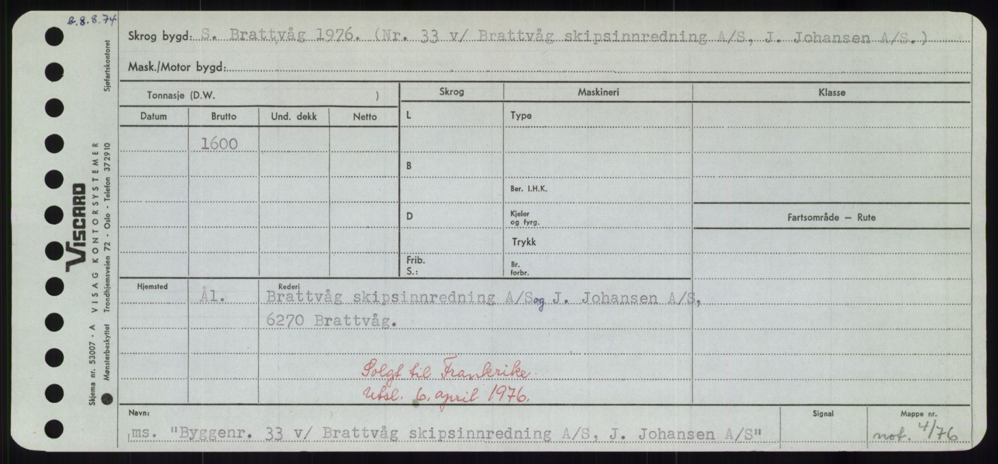 Sjøfartsdirektoratet med forløpere, Skipsmålingen, RA/S-1627/H/Hd/L0006: Fartøy, Byg-Båt, p. 101
