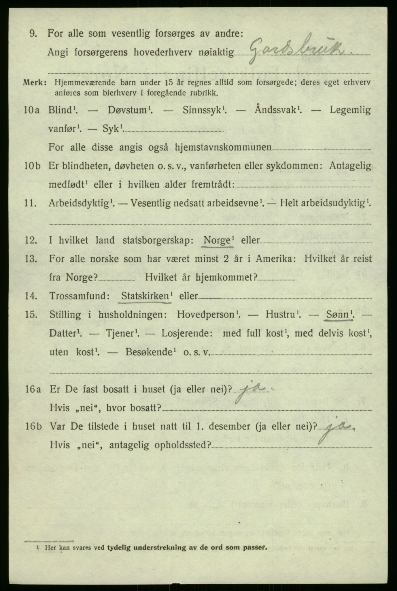 SAB, 1920 census for Brekke, 1920, p. 915