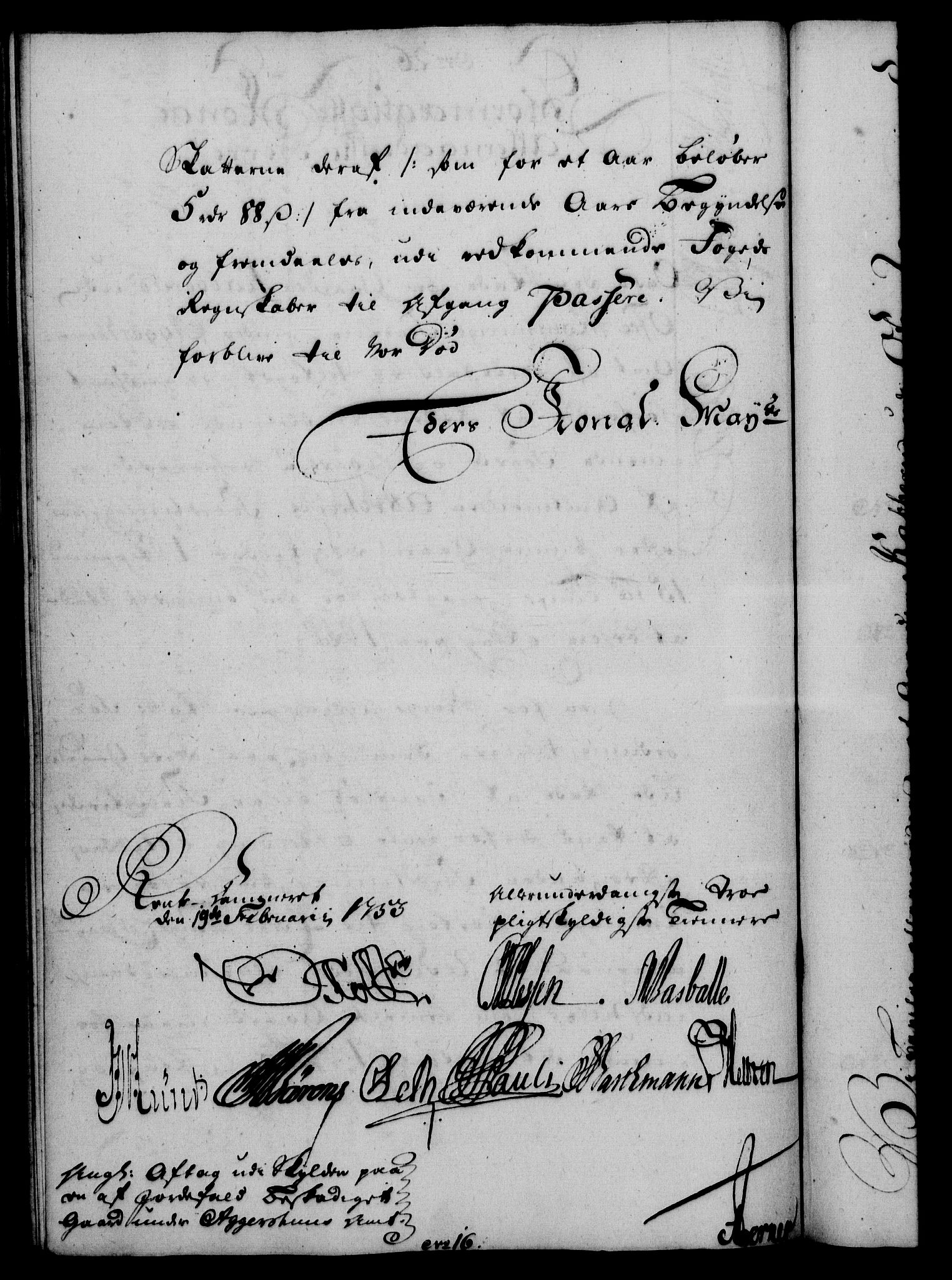 Rentekammeret, Kammerkanselliet, RA/EA-3111/G/Gf/Gfa/L0035: Norsk relasjons- og resolusjonsprotokoll (merket RK 52.35), 1753, p. 155