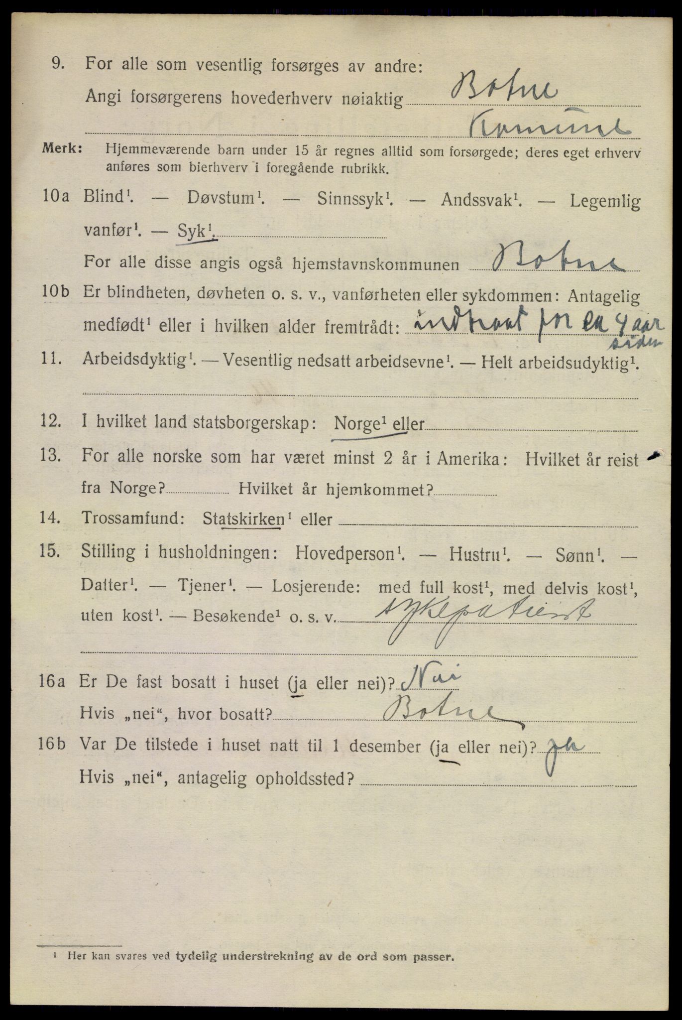 SAKO, 1920 census for Holmestrand, 1920, p. 5087