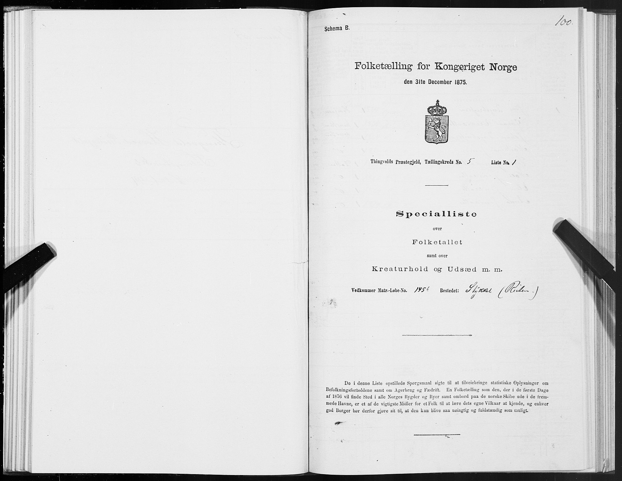 SAT, 1875 census for 1560P Tingvoll, 1875, p. 2100