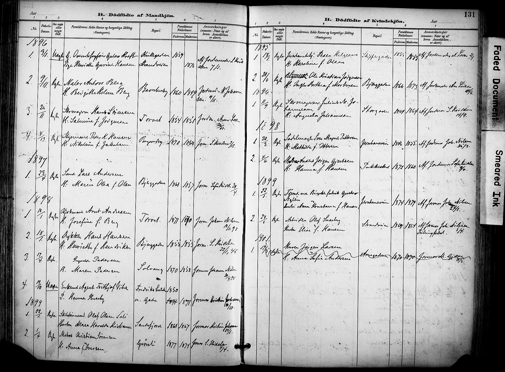 Sandefjord kirkebøker, AV/SAKO-A-315/F/Fa/L0004: Parish register (official) no. 4, 1894-1905, p. 131