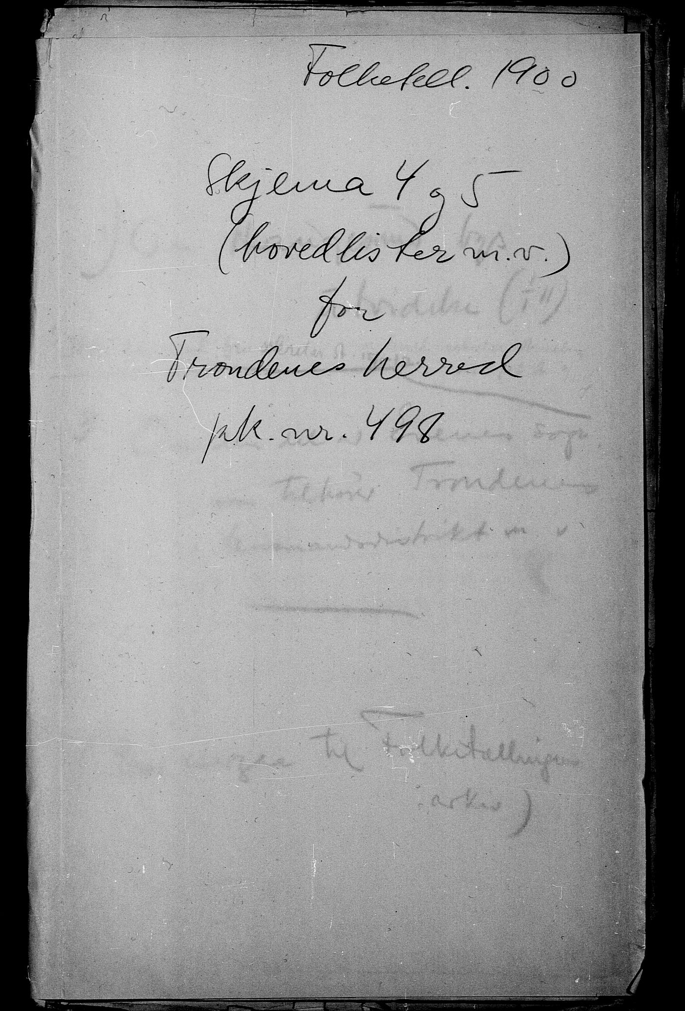 SATØ, 1900 census for Trondenes, 1900, p. 1