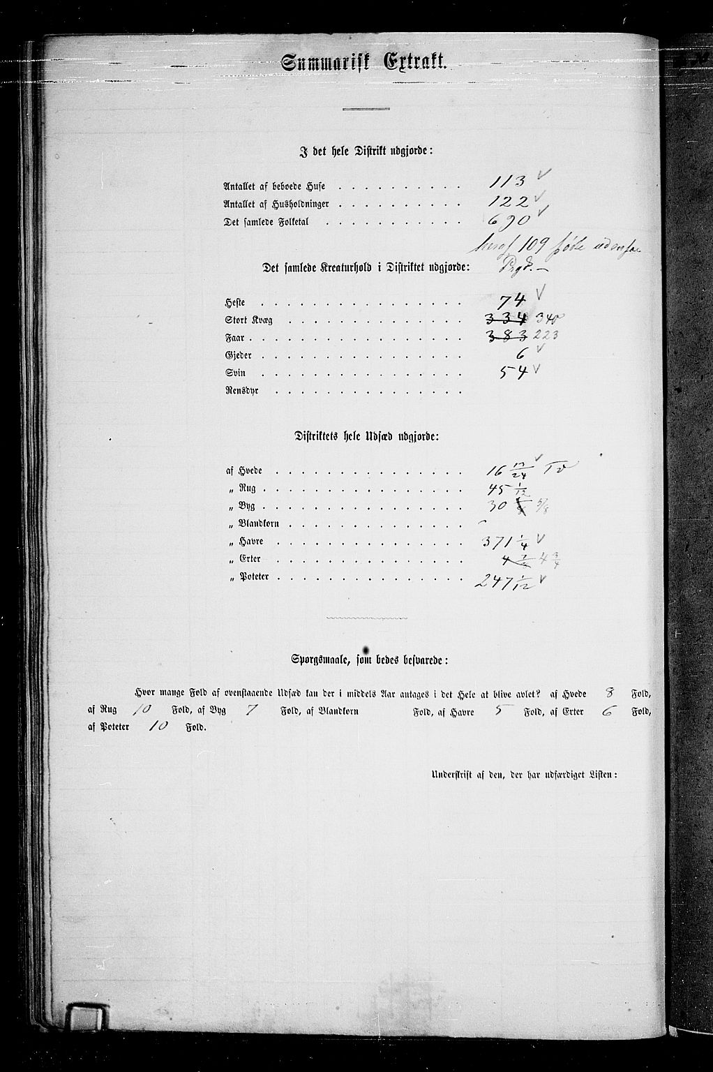 RA, 1865 census for Aremark, 1865, p. 122