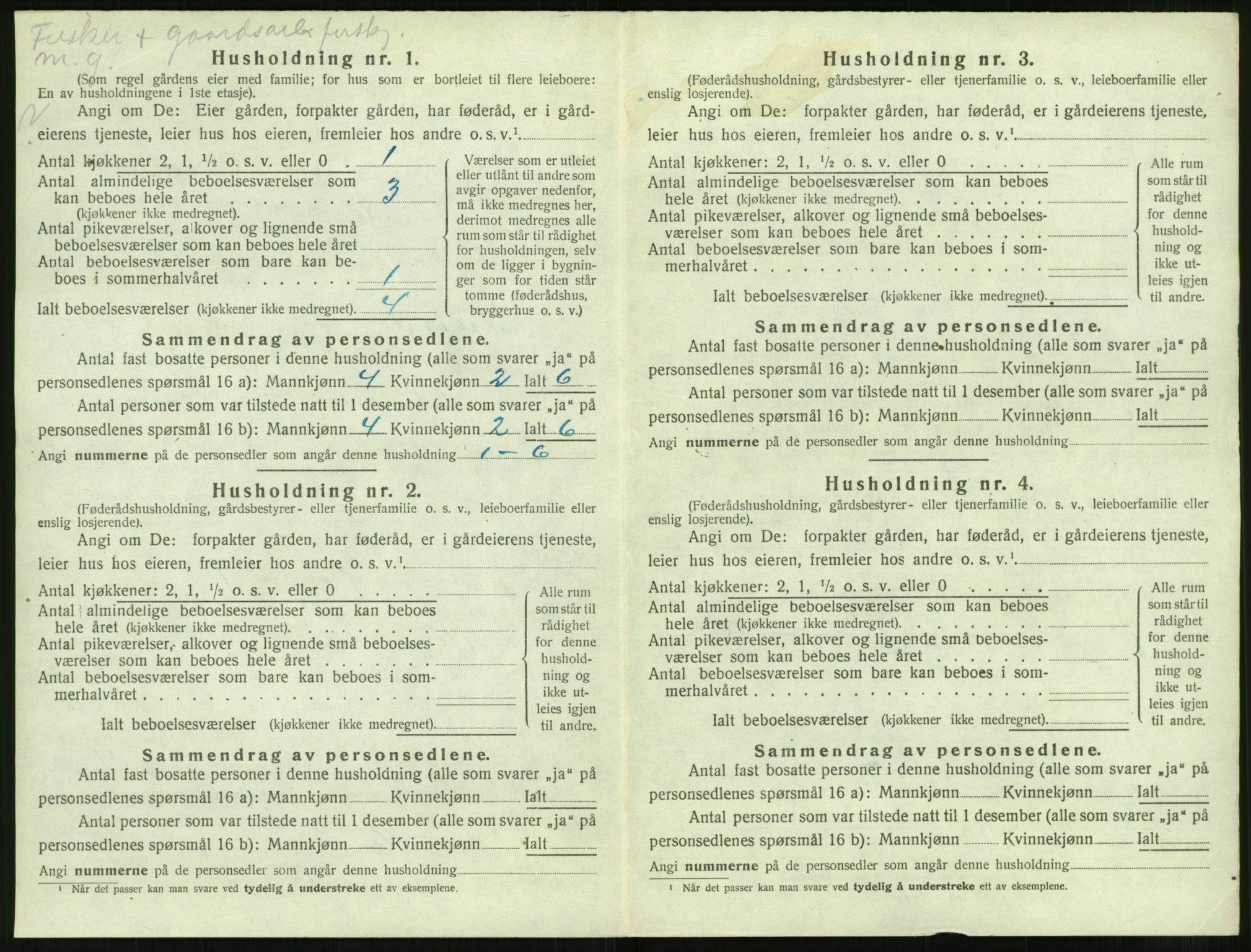 SAT, 1920 census for Sande (MR), 1920, p. 833